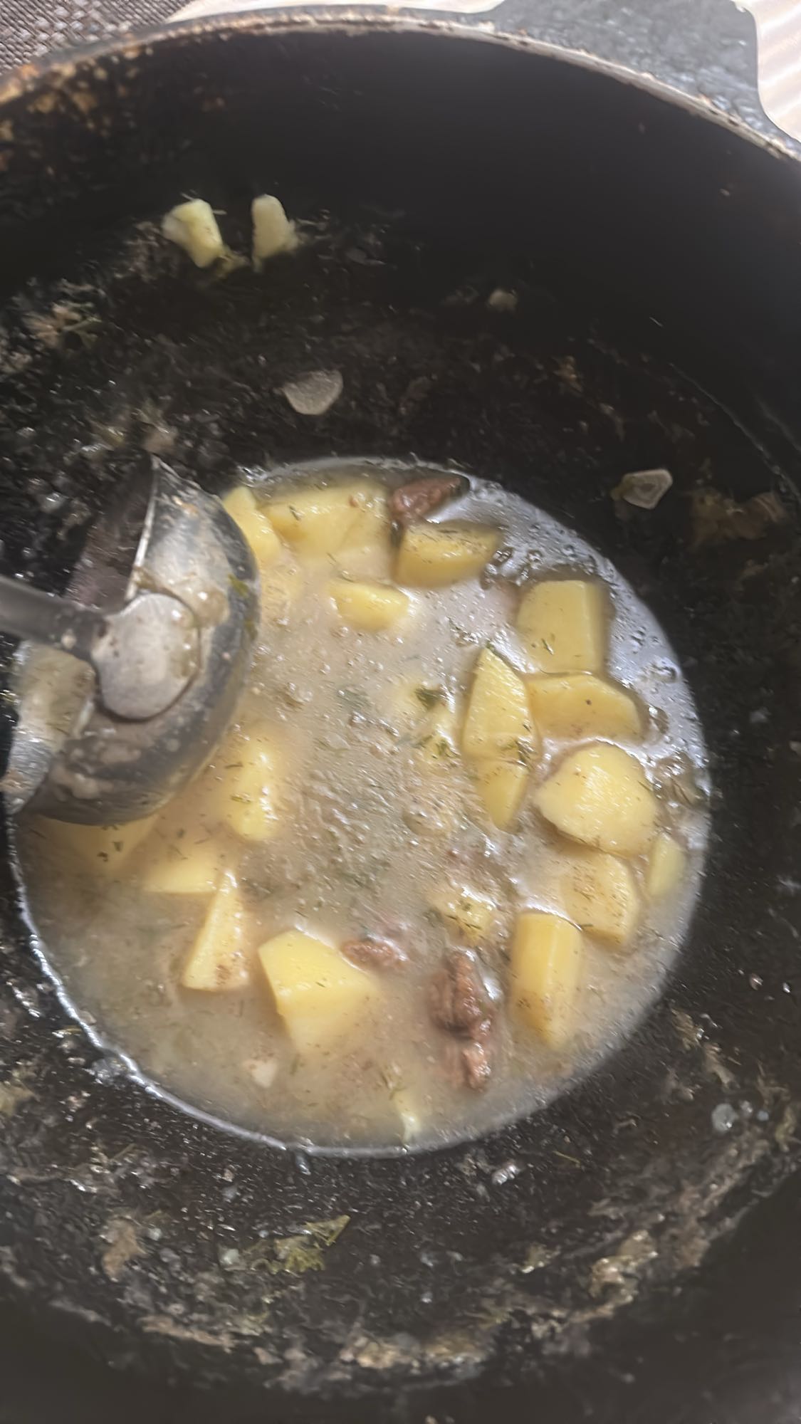 Картофельный суп с мясом