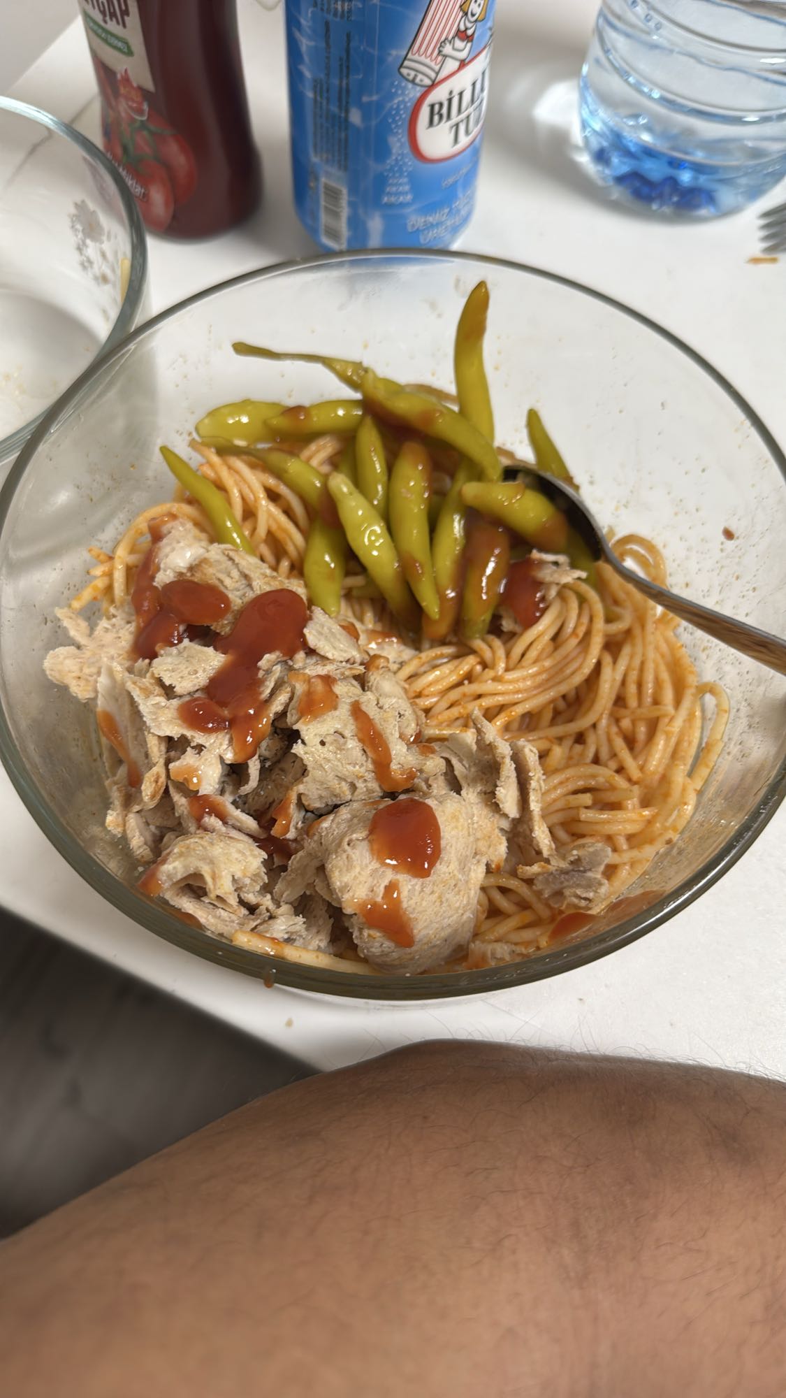 معكرونة بالدجاج