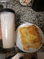 Batido y tortilla