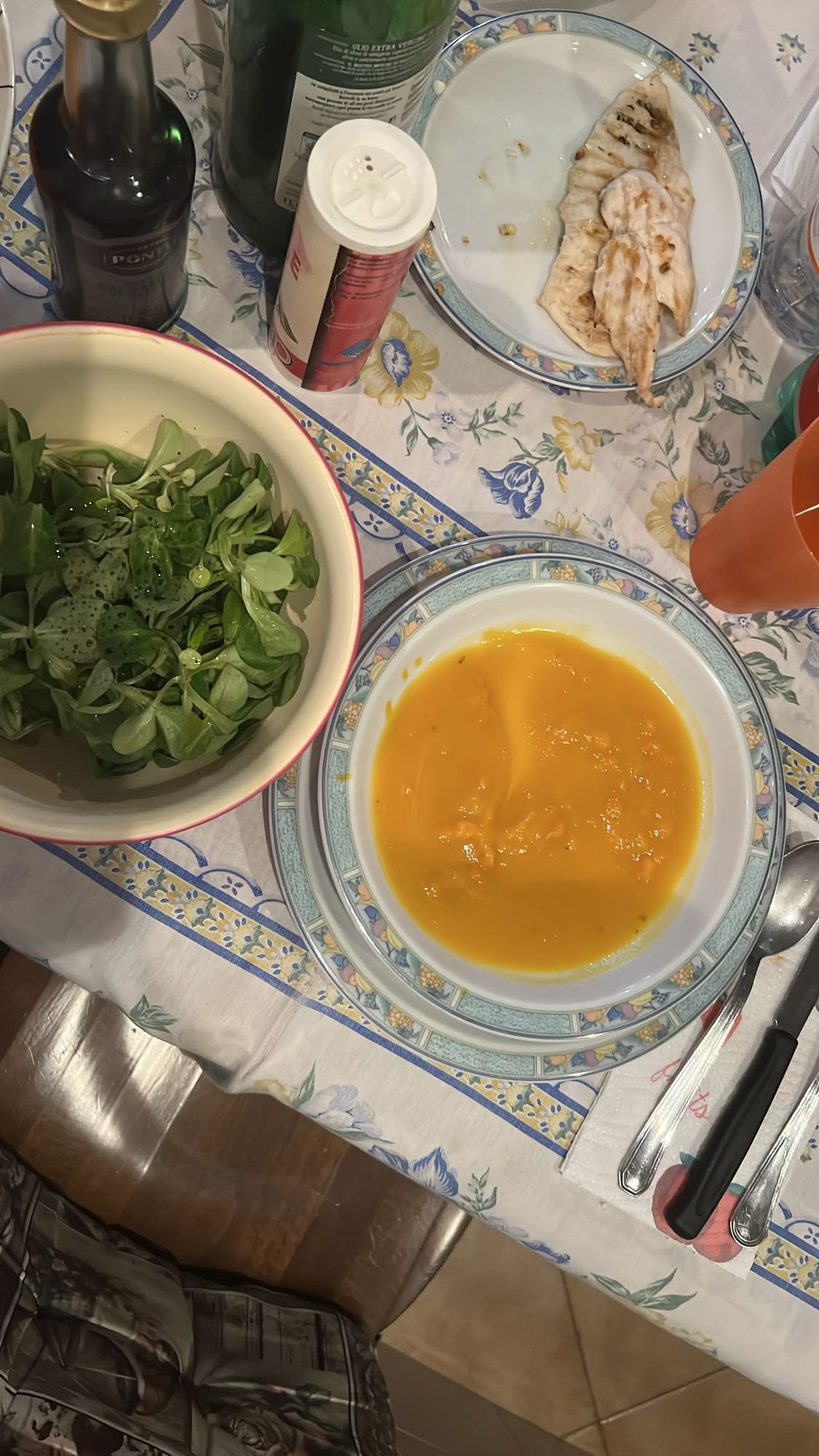 Grilled Chicken with Soup