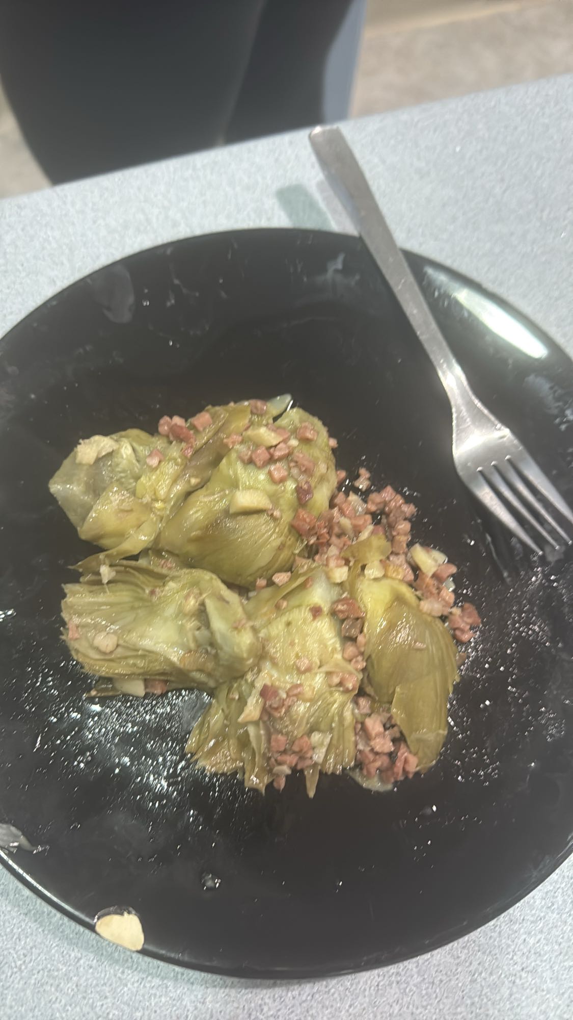 Alcachofas con jamón