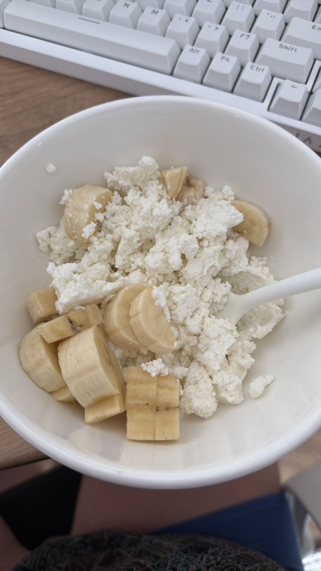 Творог с бананом