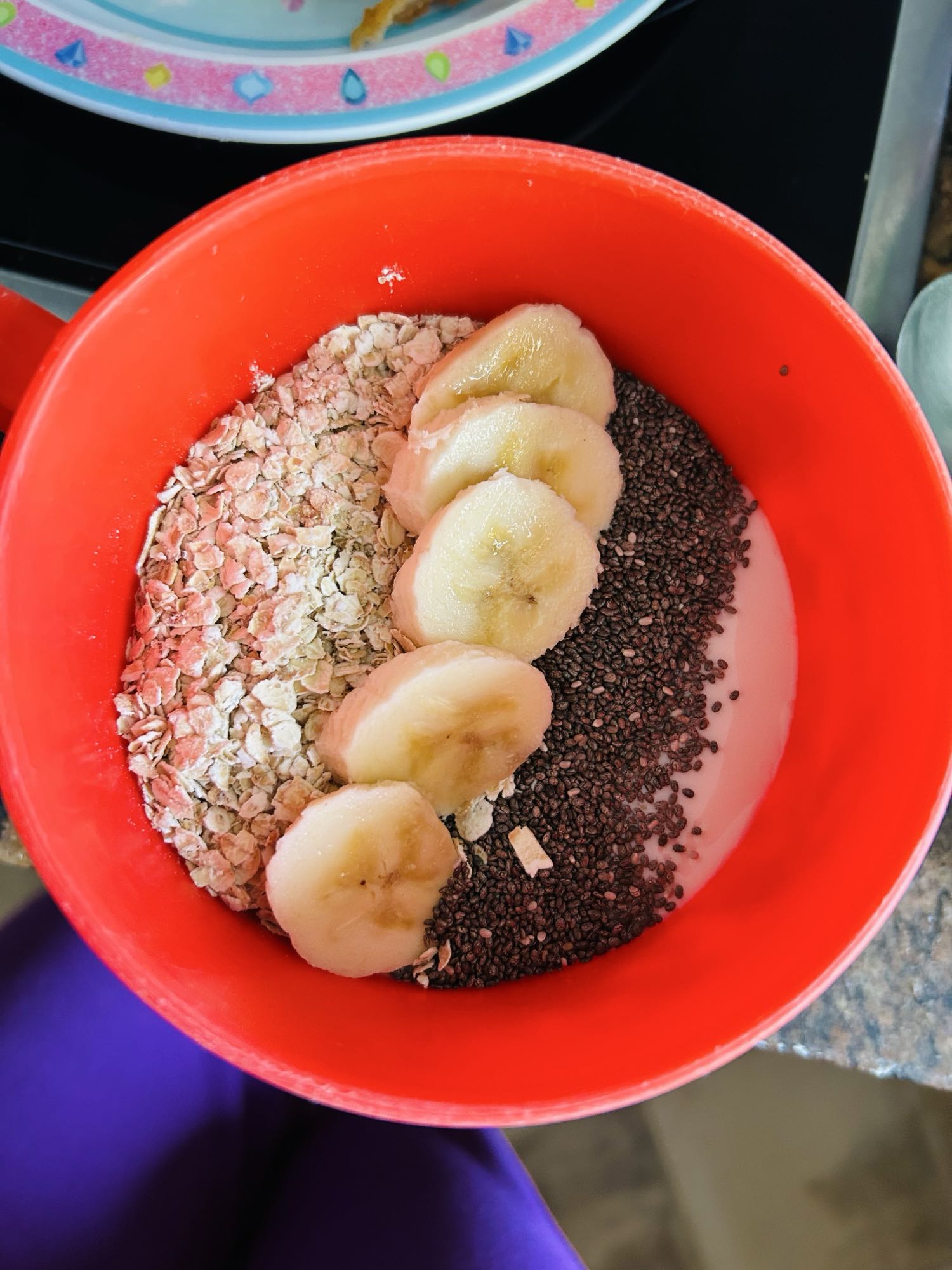 Avena con plátano y chía