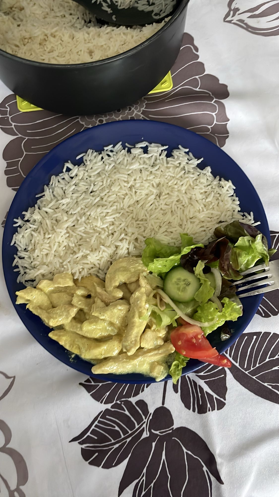 Poulet au curry avec riz
