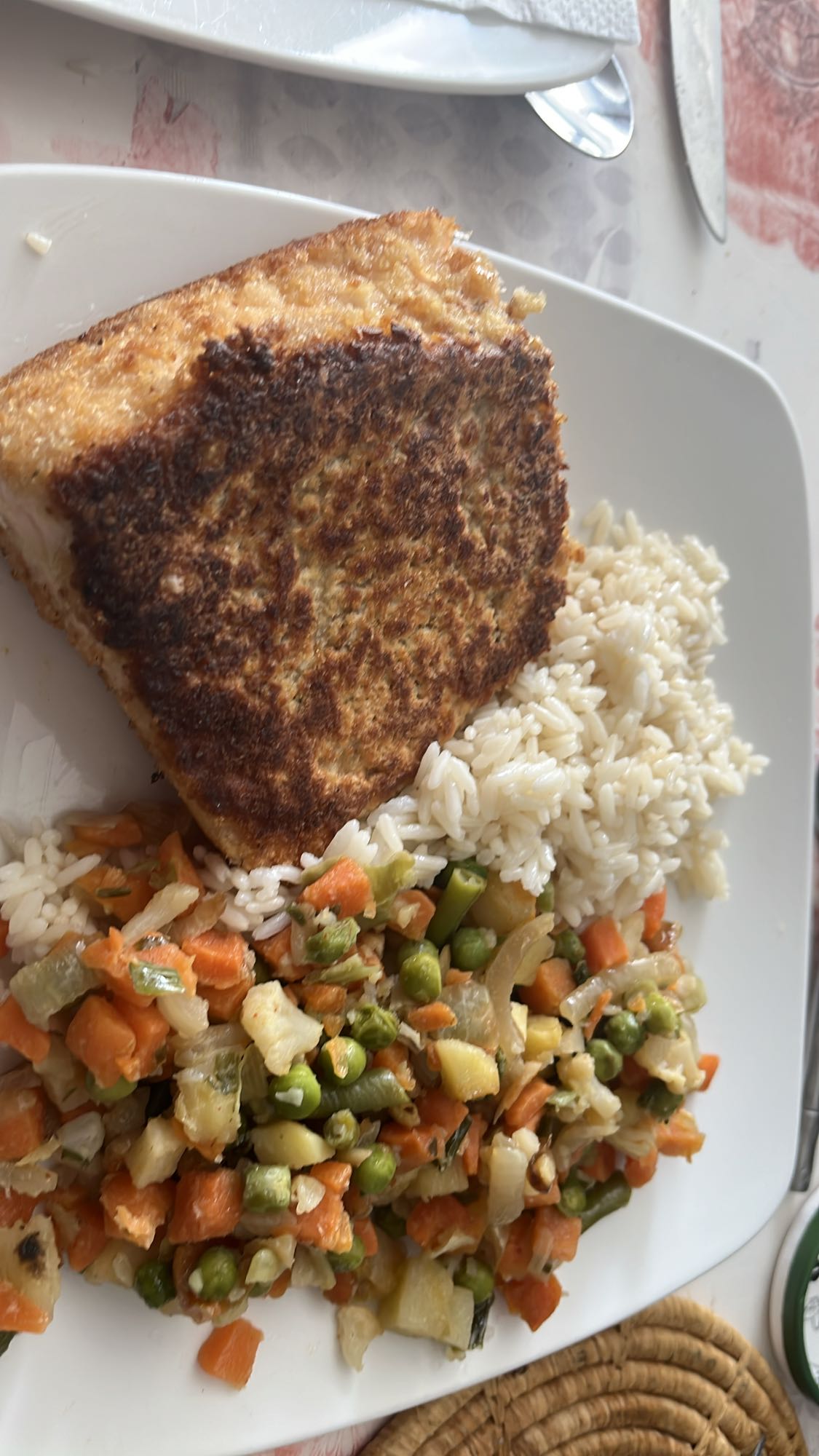 Poisson pané avec riz