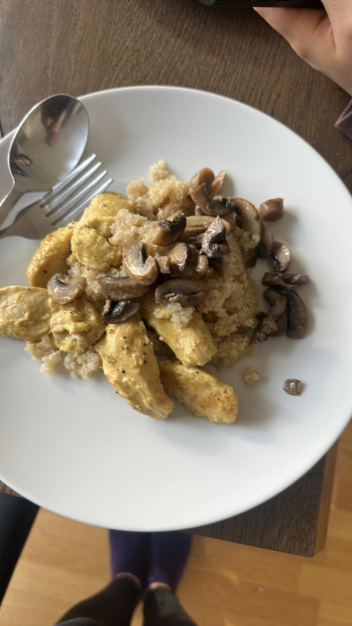Chicken Quinoa with Mushrooms