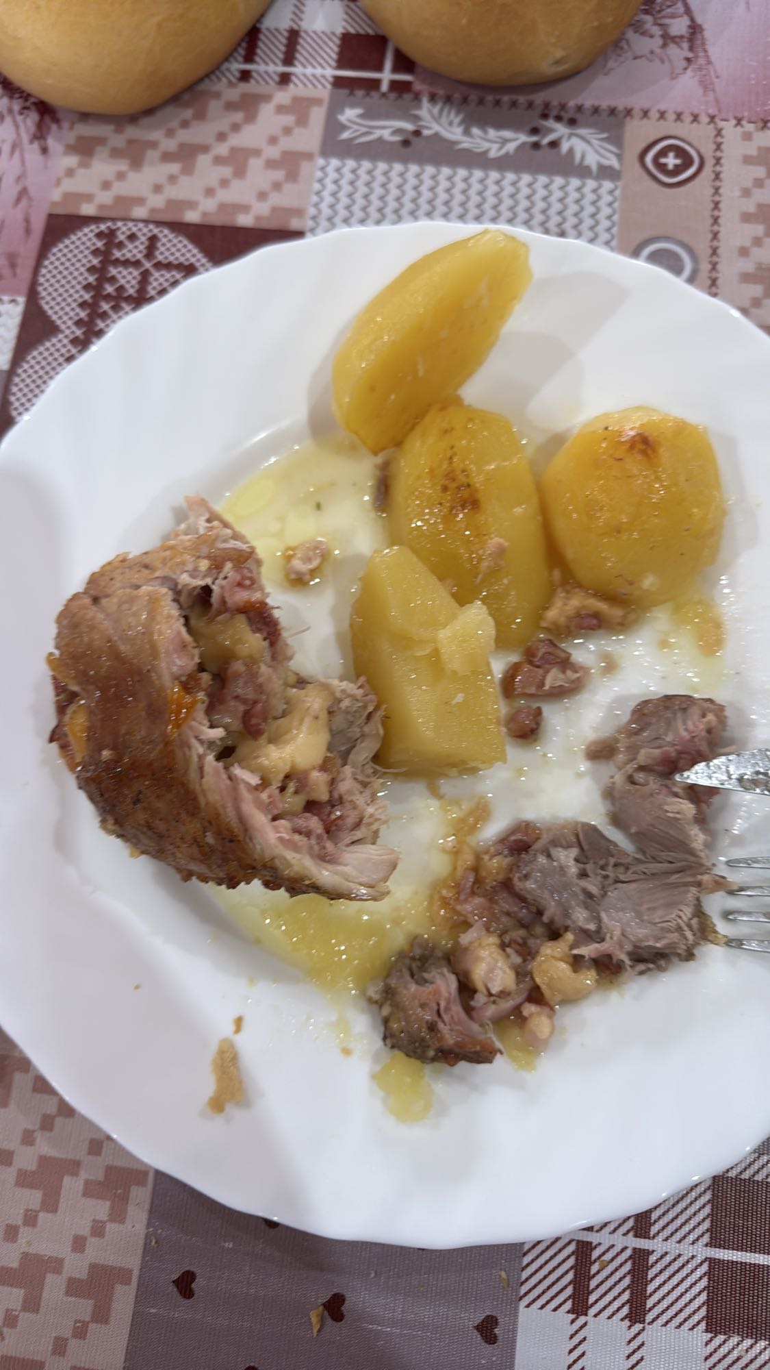 Carne rellena con papas