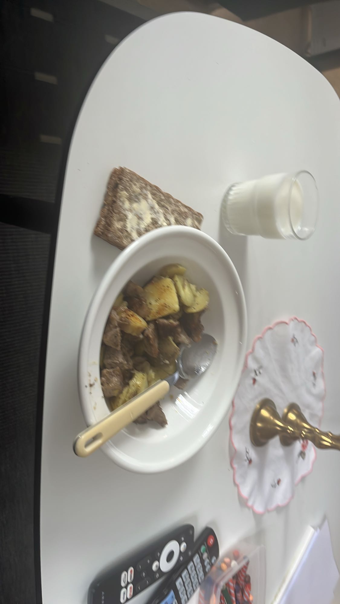 Stekt potatis med kött