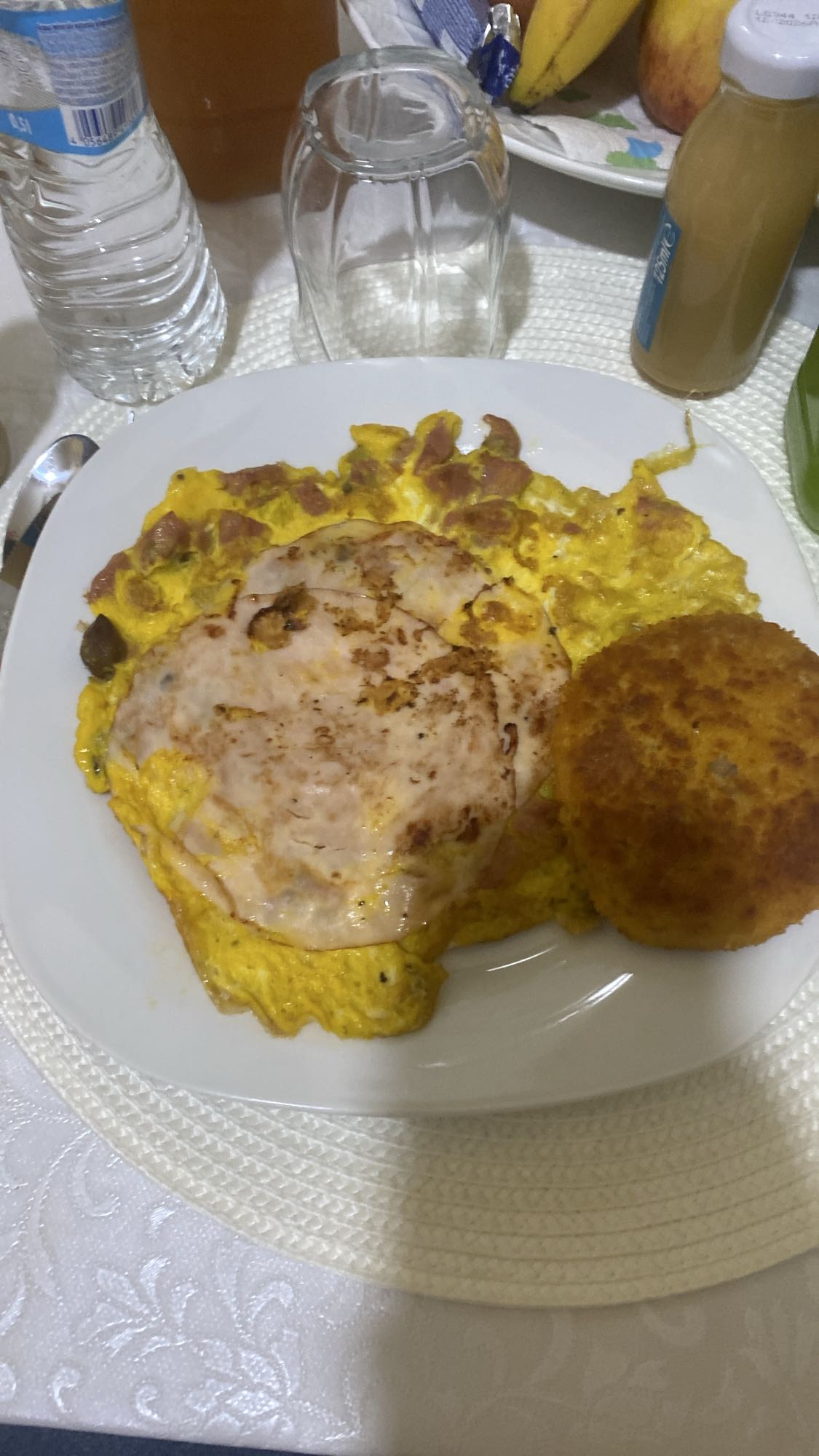 Omelette with Arepa