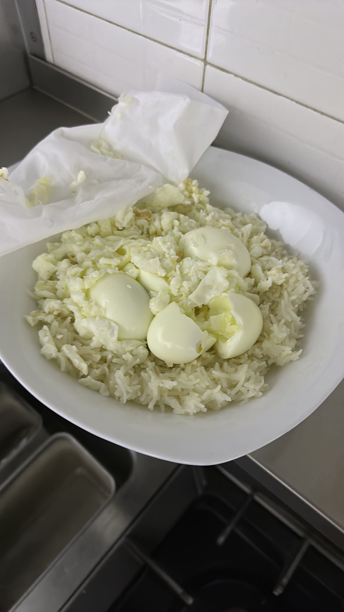 Boiled Eggs with Rice