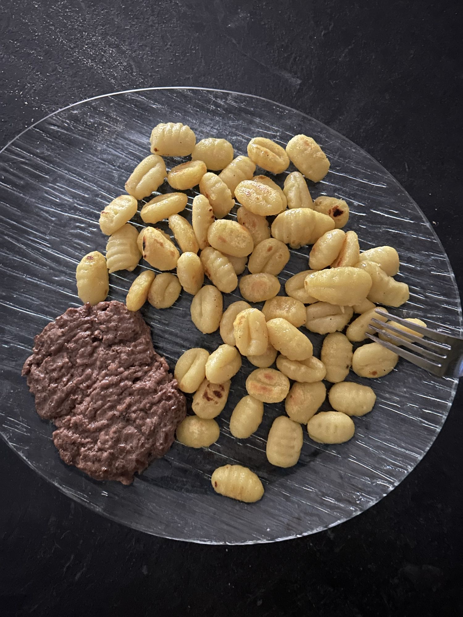 Gnocchis et steak haché