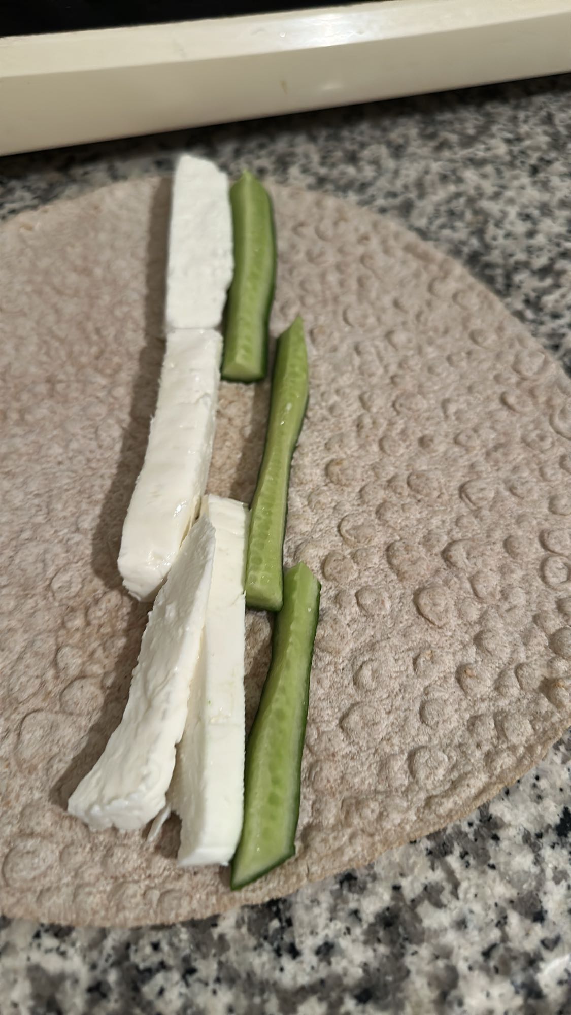 Cheese and Cucumber Wrap