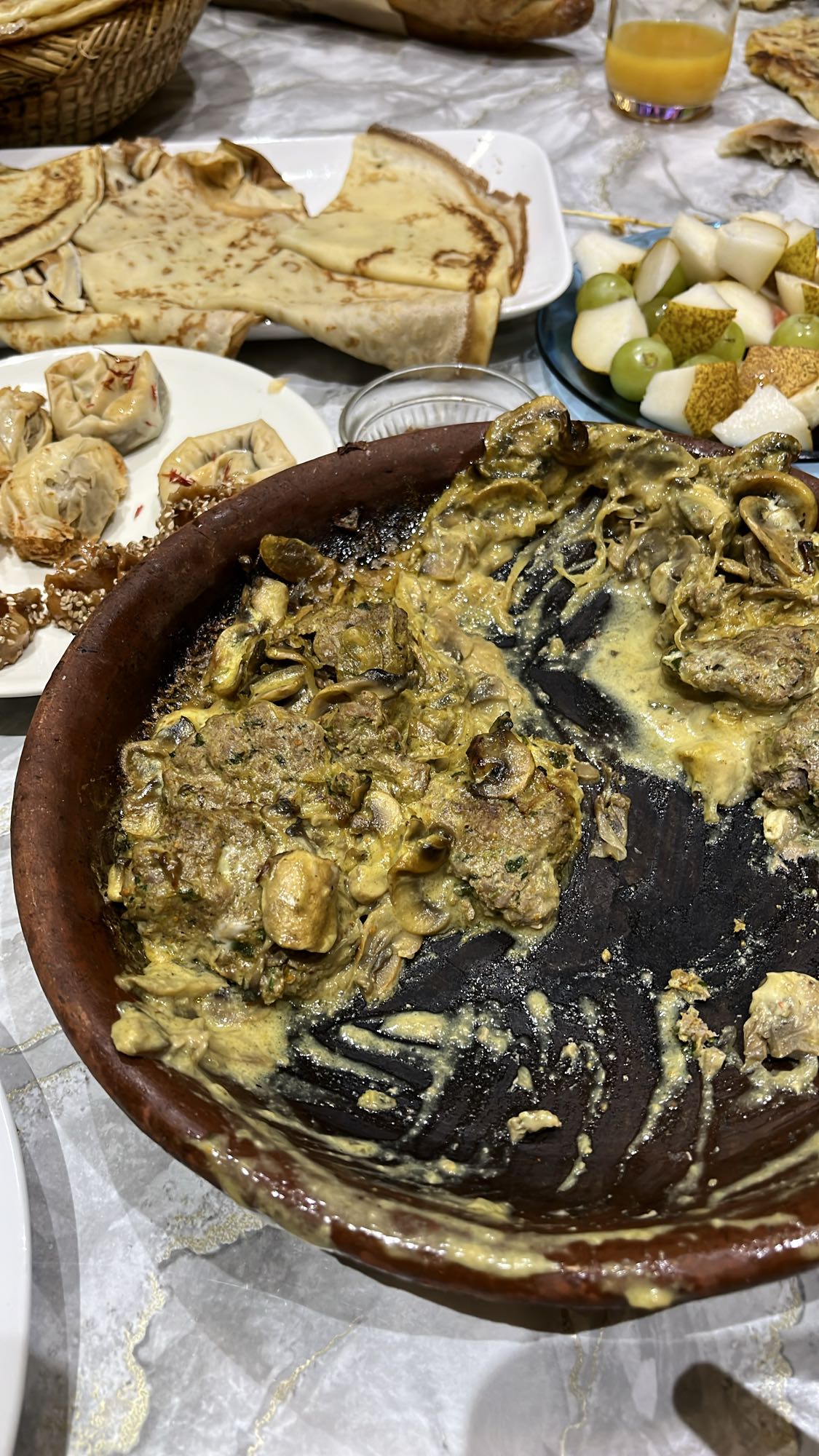Tajine de viande aux champignons