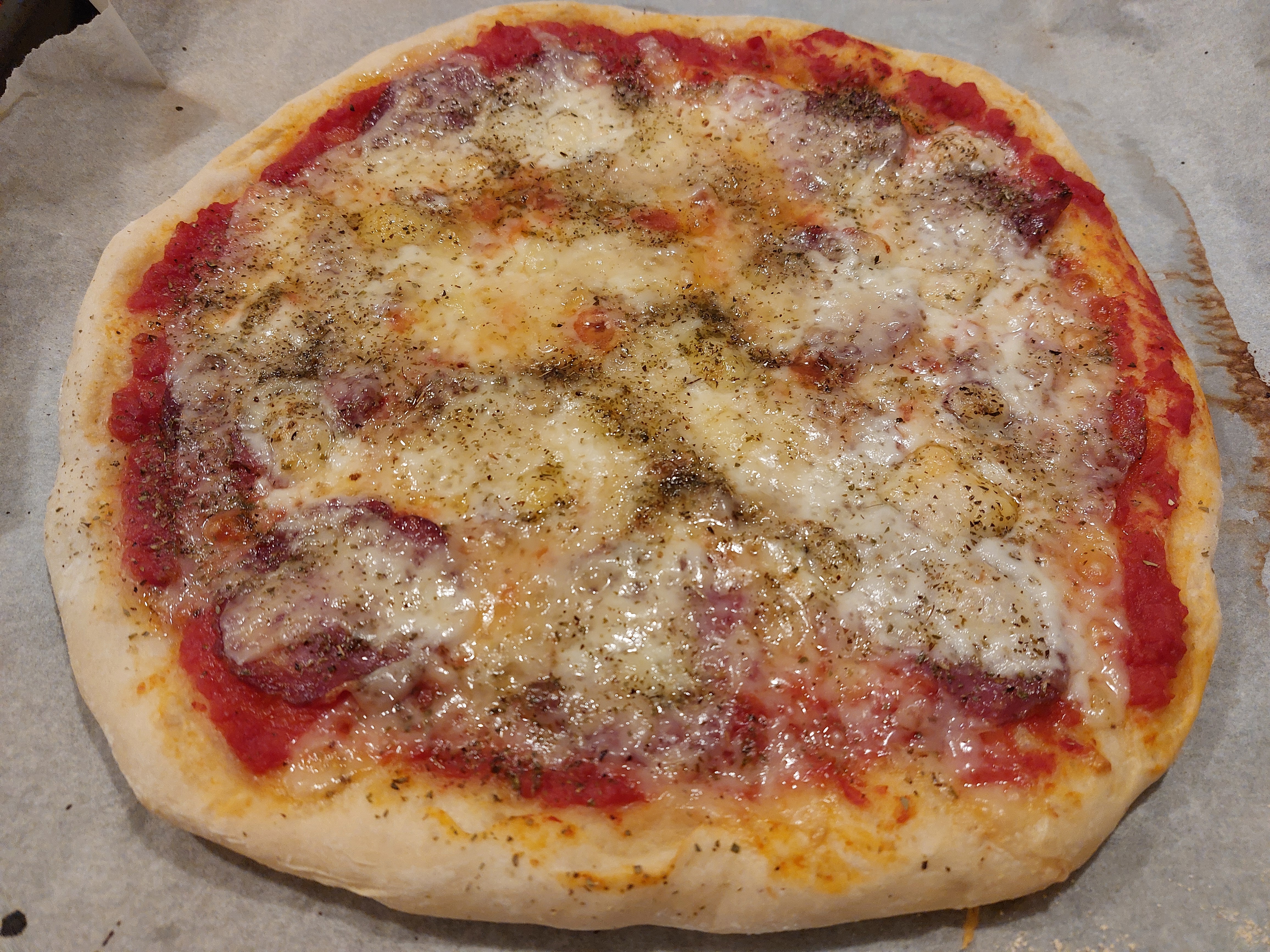 Homemade Pepperoni Pizza