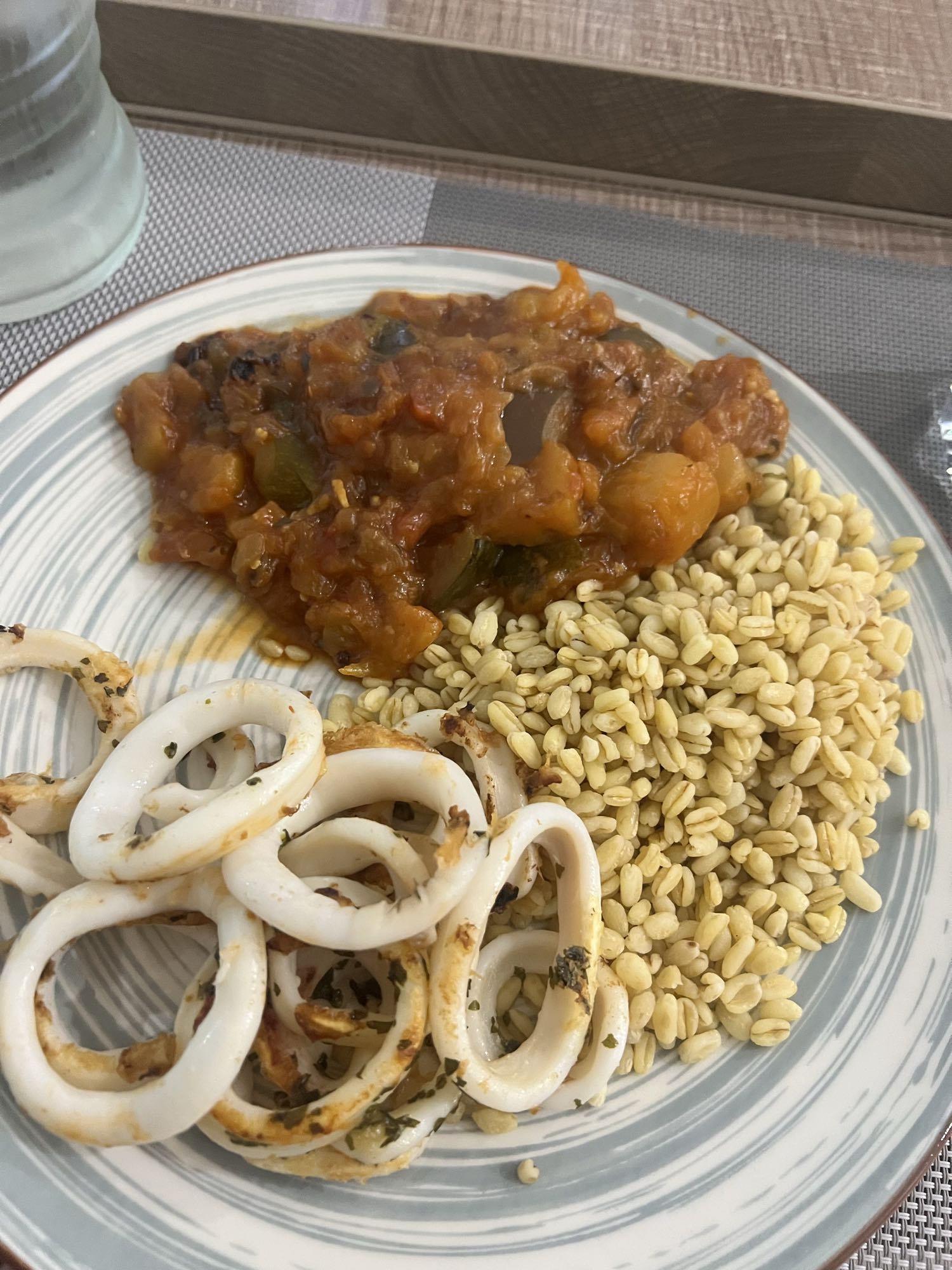 Calamares con cebada