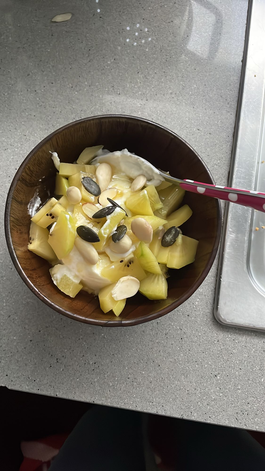 Yogurt with fruits and nuts