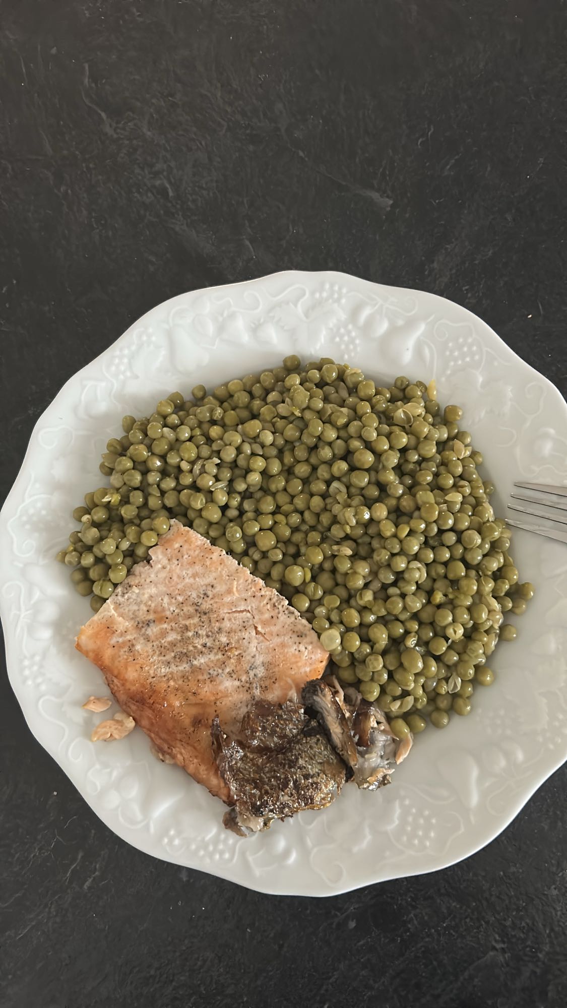 Saumon avec petits pois