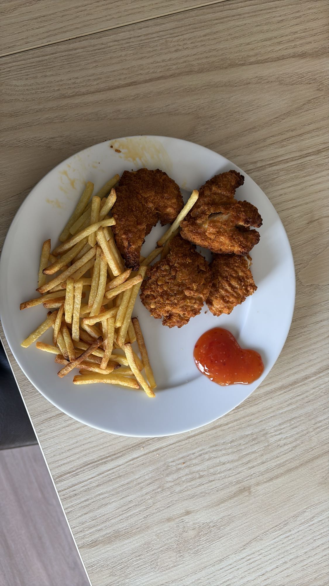 Poulet frit et frites