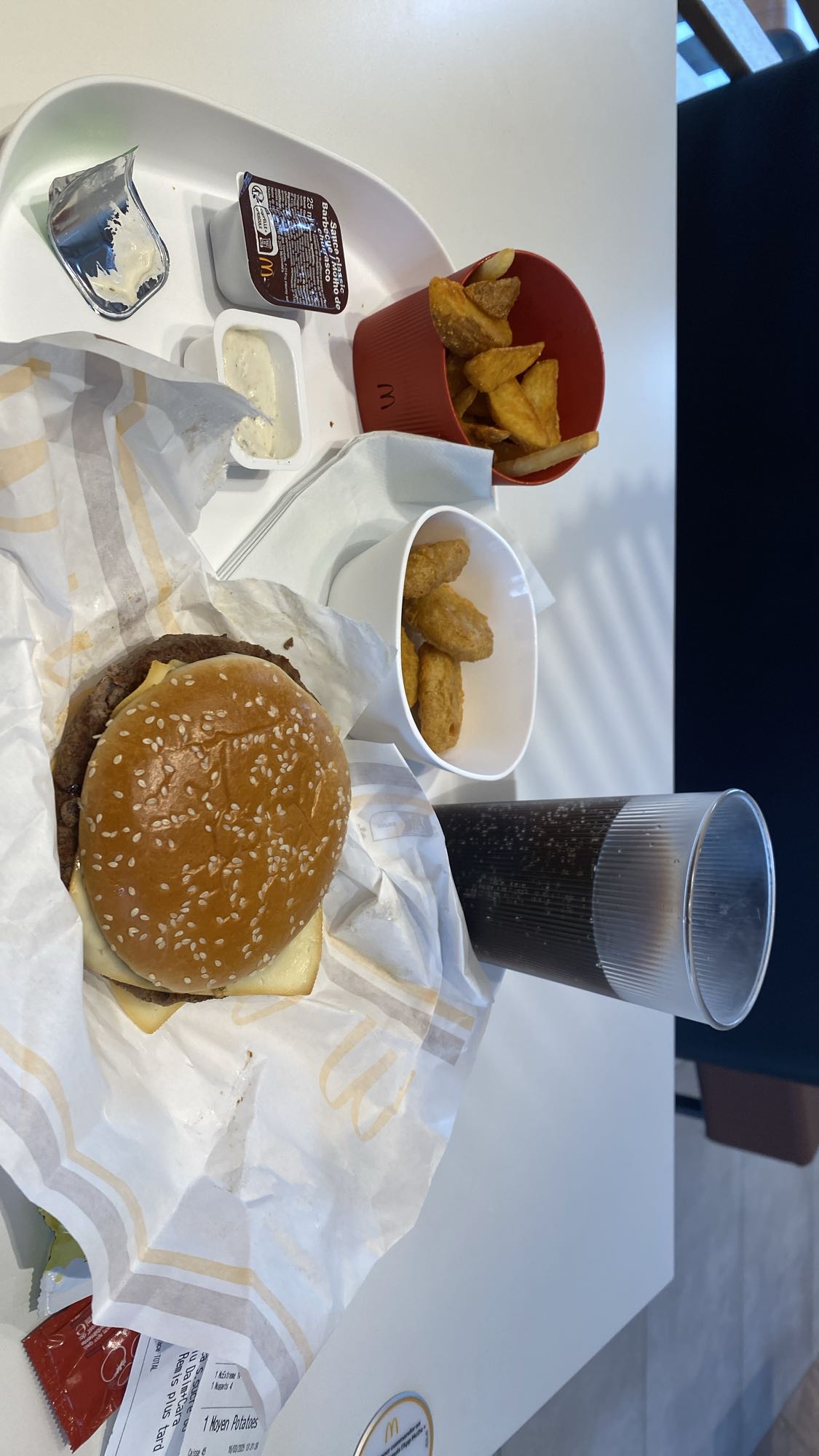 Menu burger et frites