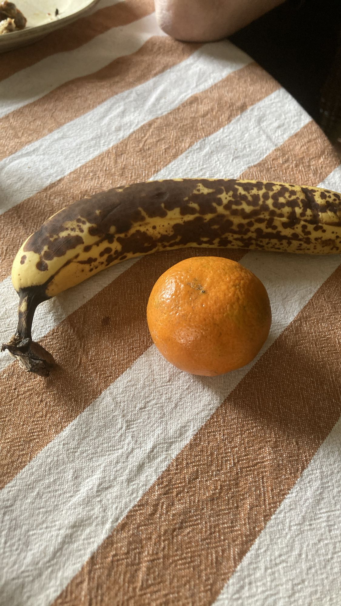 Banane et mandarine