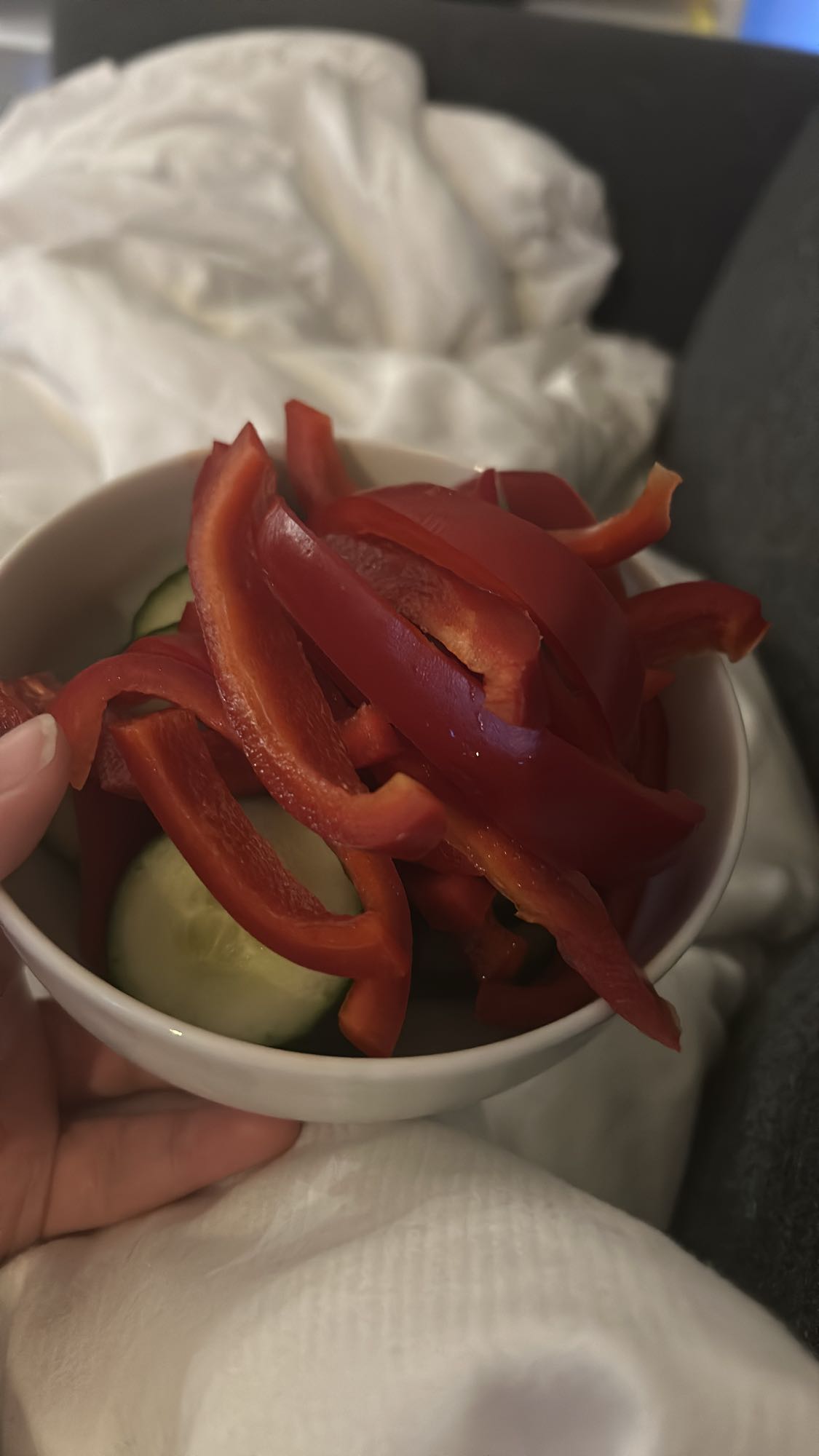 Paprika en komkommer