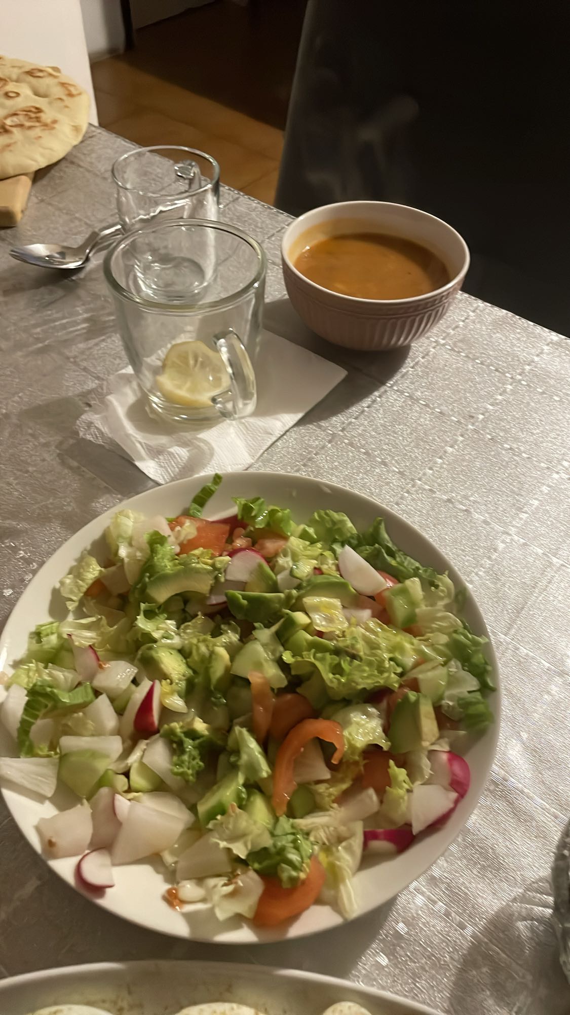 Fresh Salad with Soup