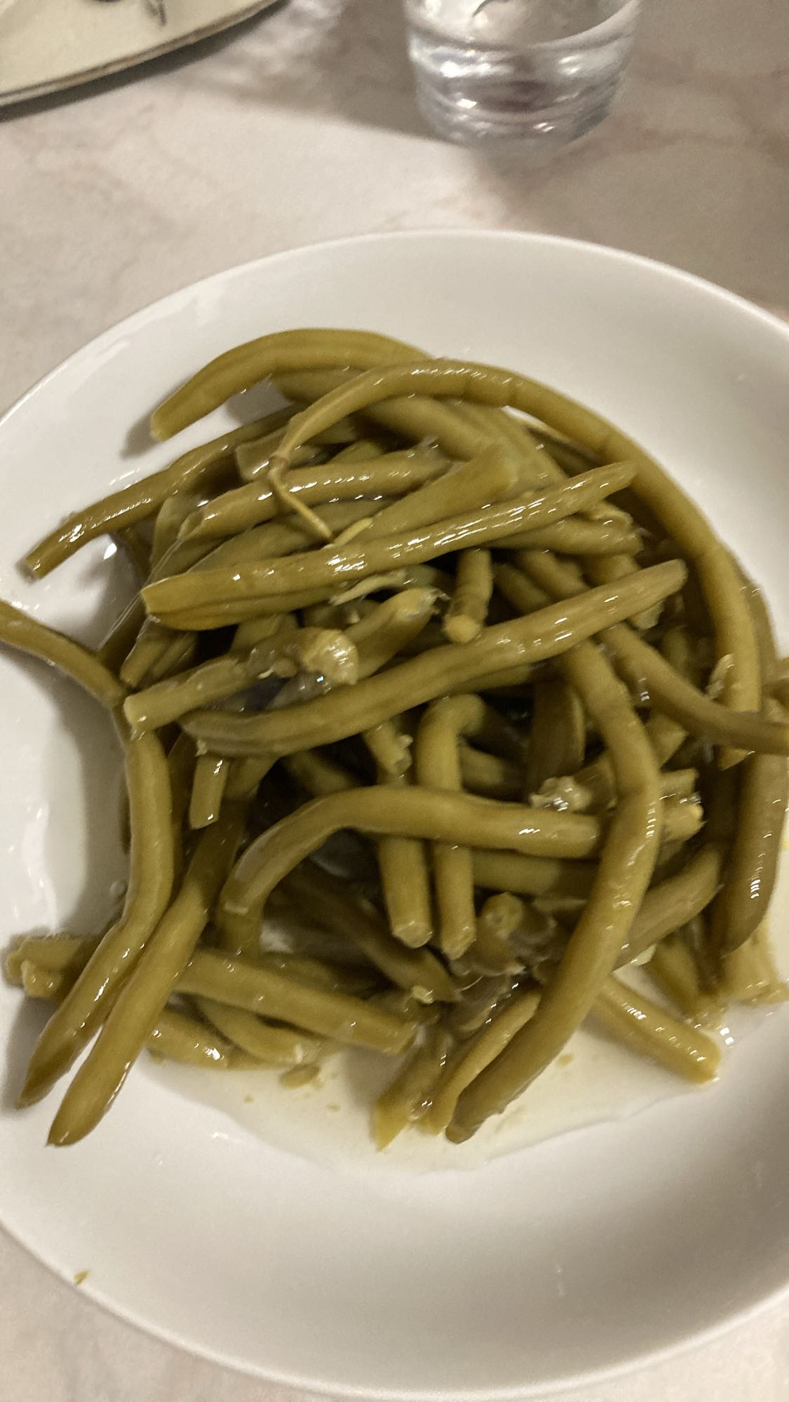 Haricots verts cuits