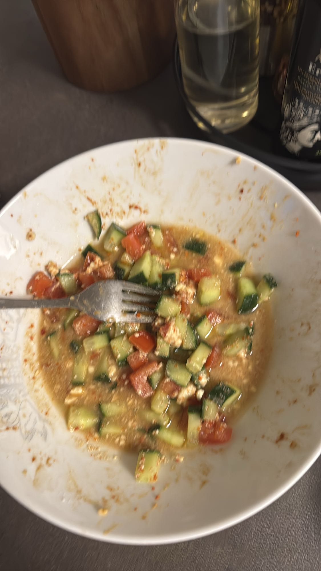 Gurkensalat mit Feta