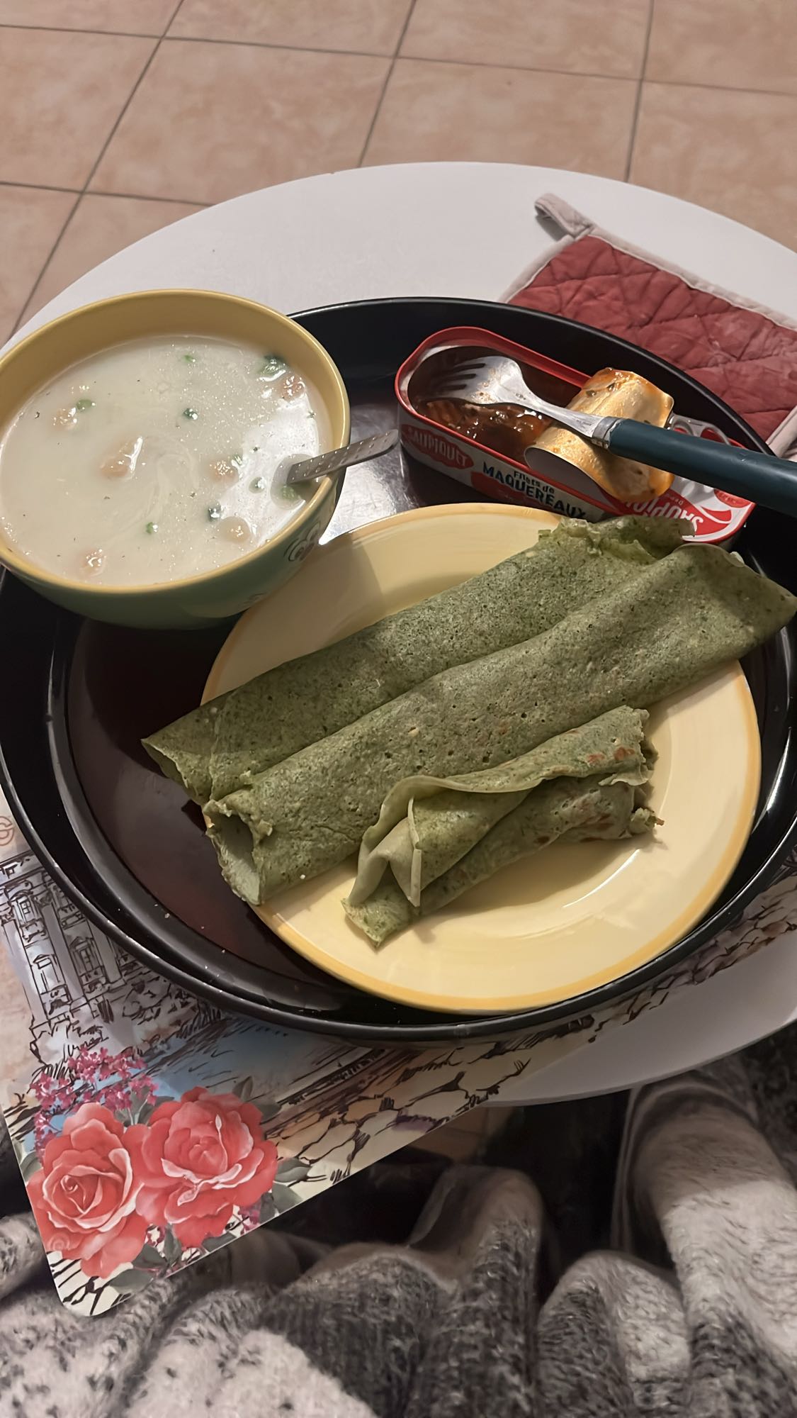 Crêpes aux épinards