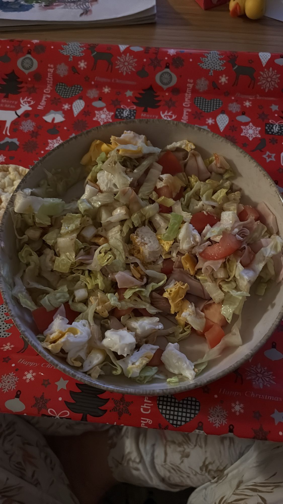 Ensalada de pavo y huevo