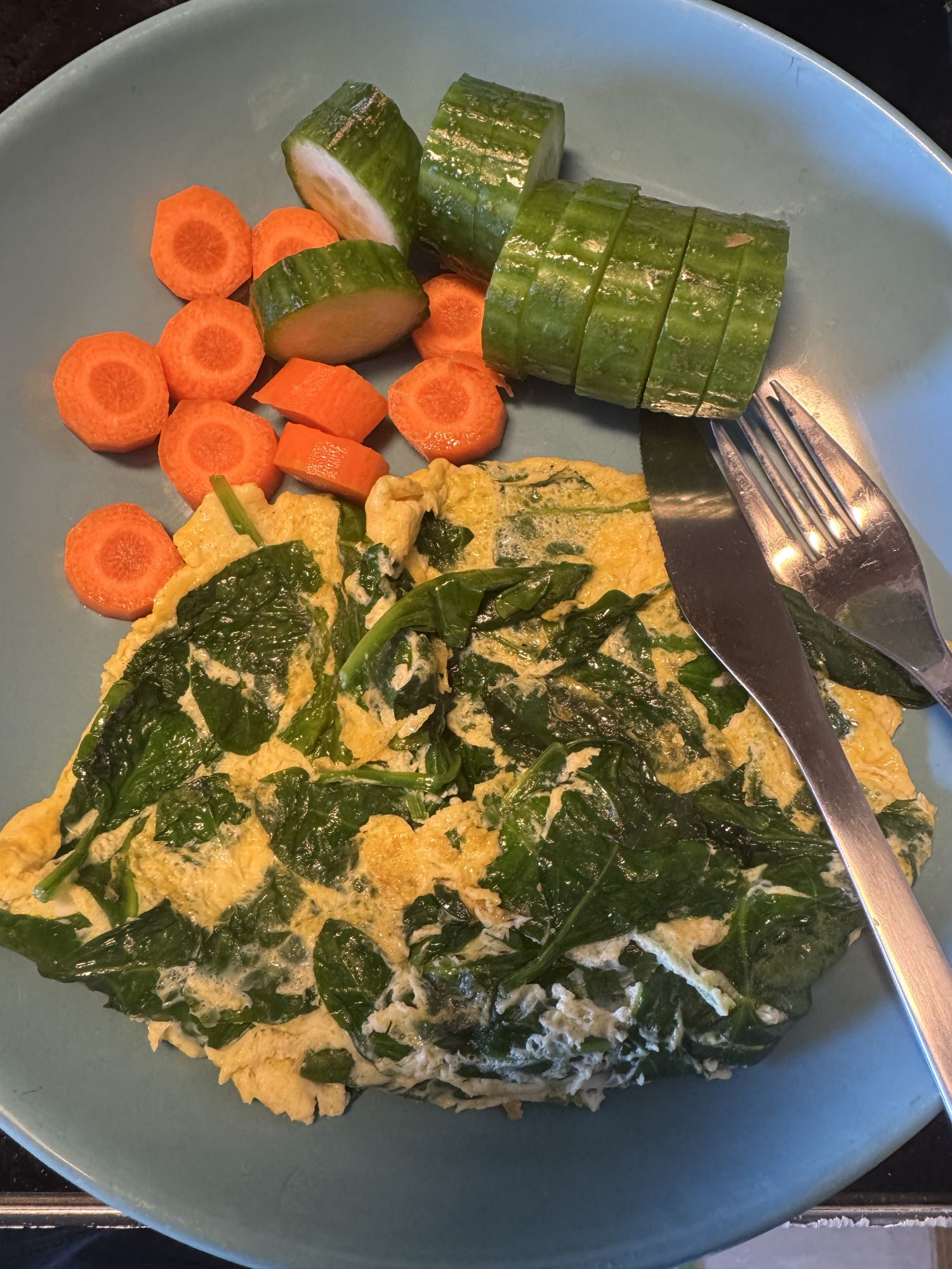 Spinach Omelette with Veggies