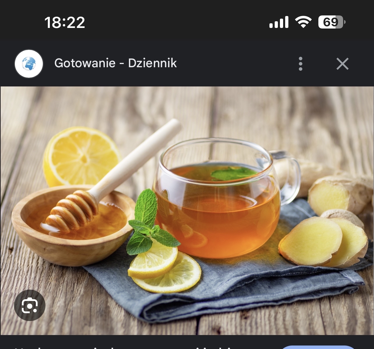 Herbata imbirowa z miodem