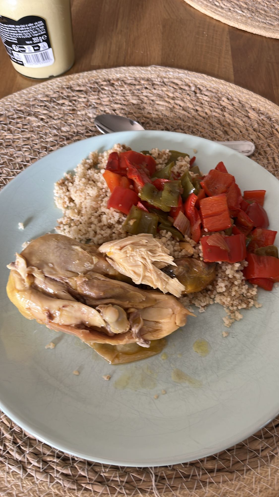 Poulet avec couscous