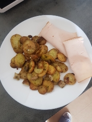 Pommes sautées et dinde