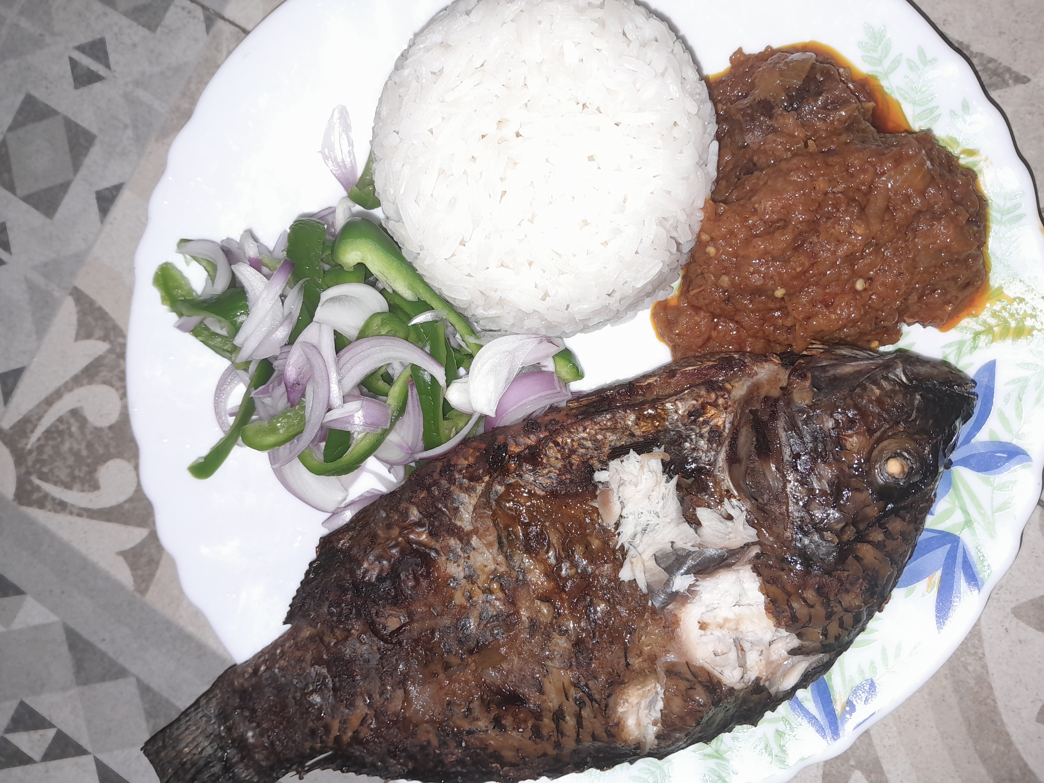 Grilled Fish with Rice