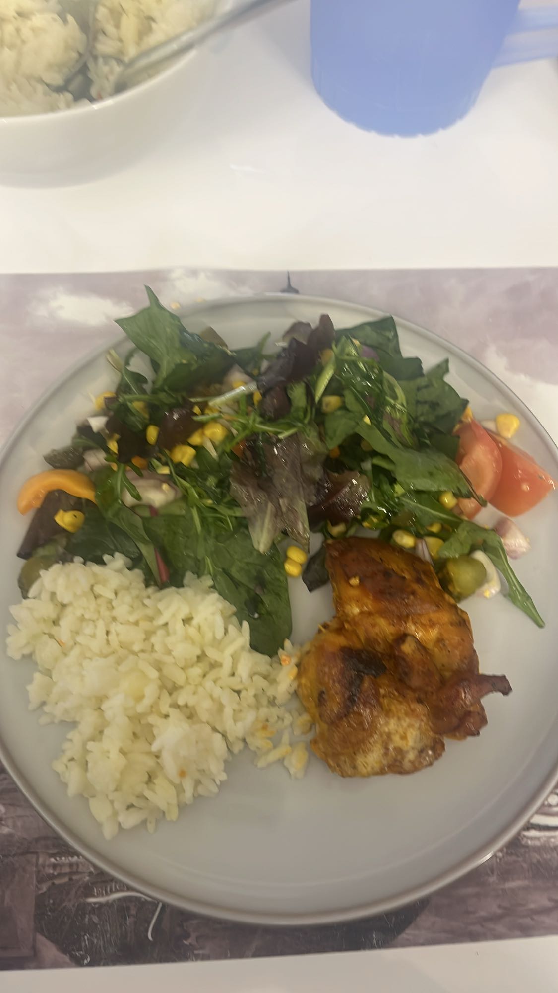 Grillad kyckling med ris