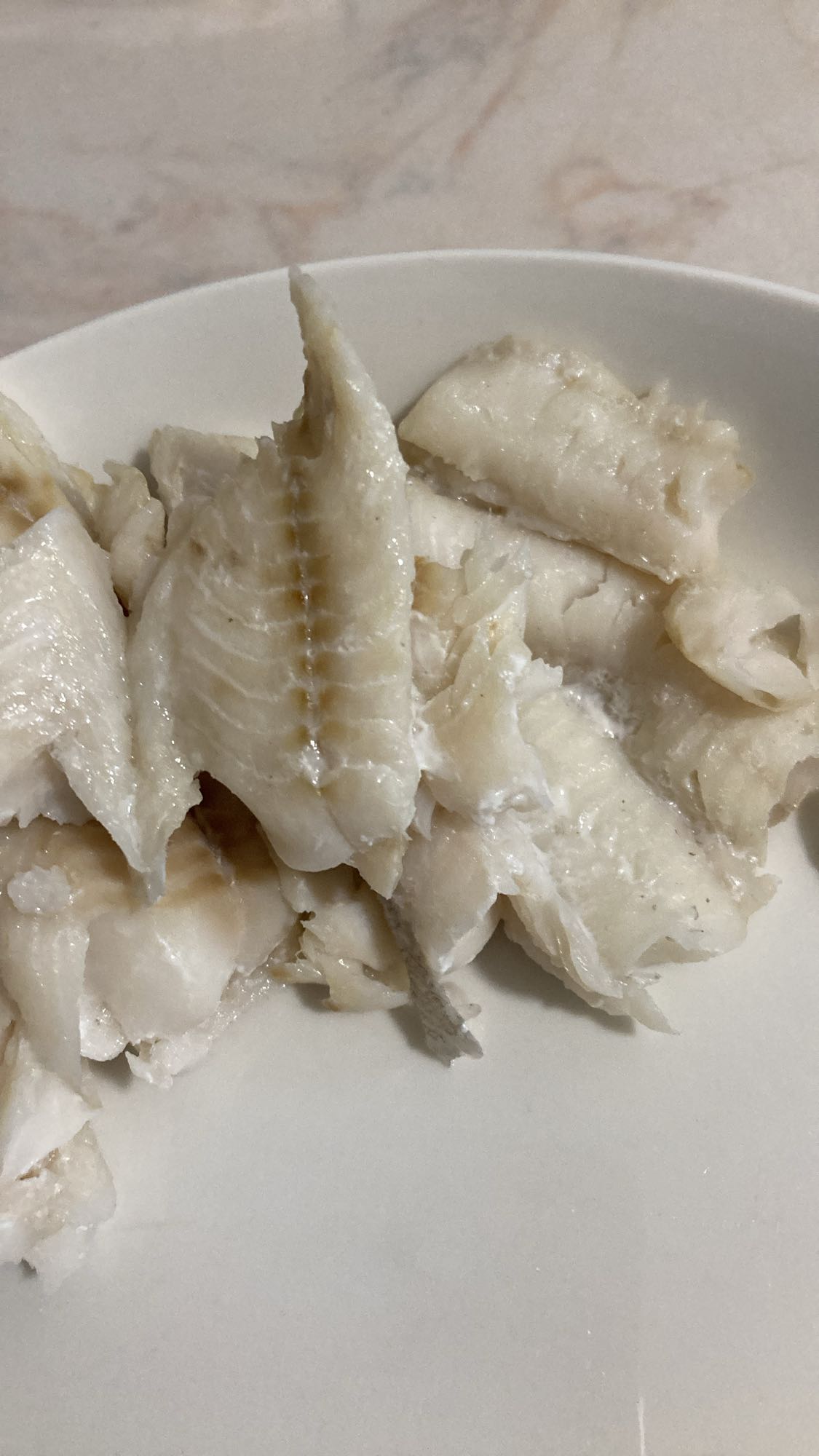 Filet de poisson bouilli