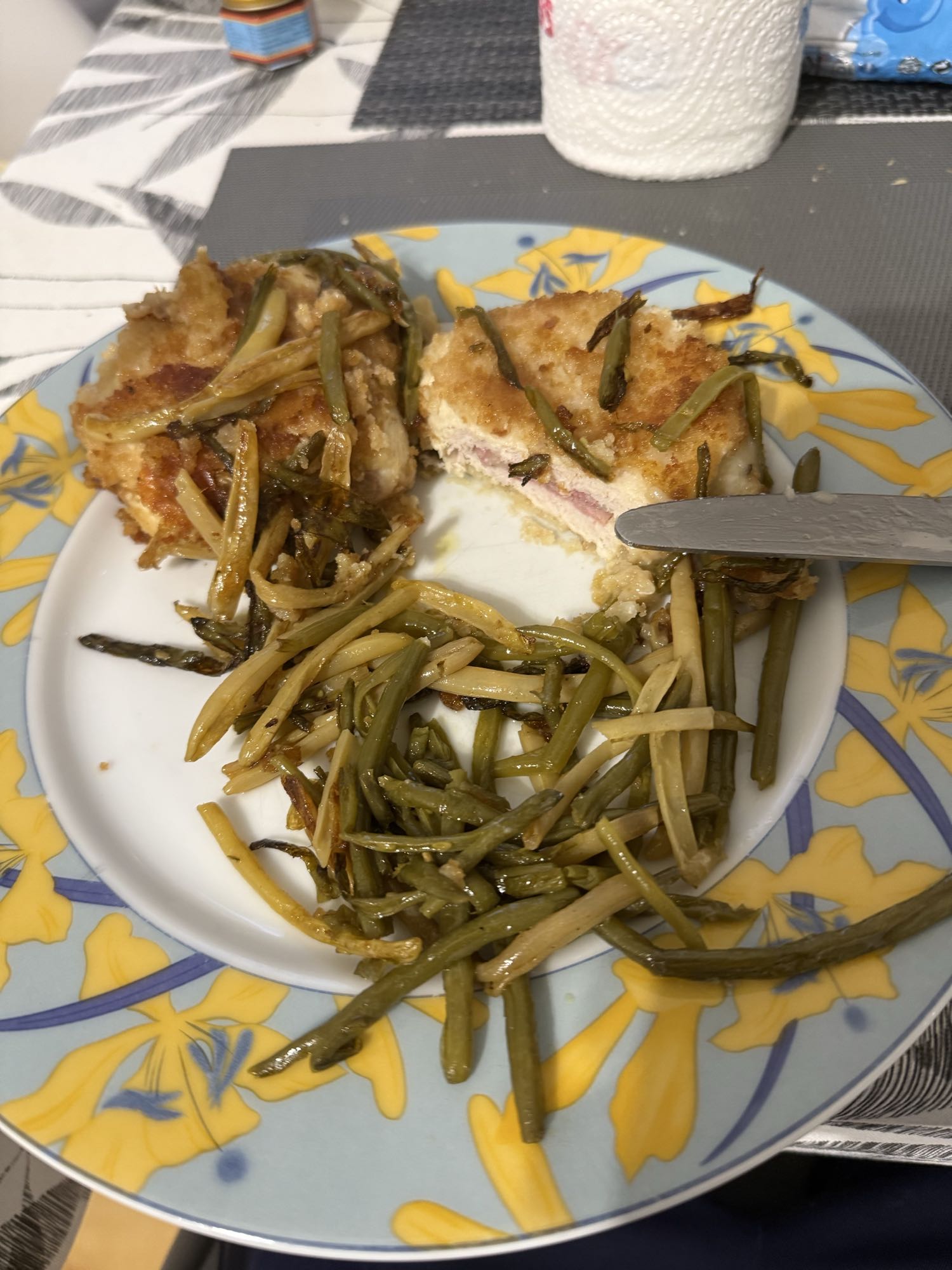 Cordon bleu et haricots