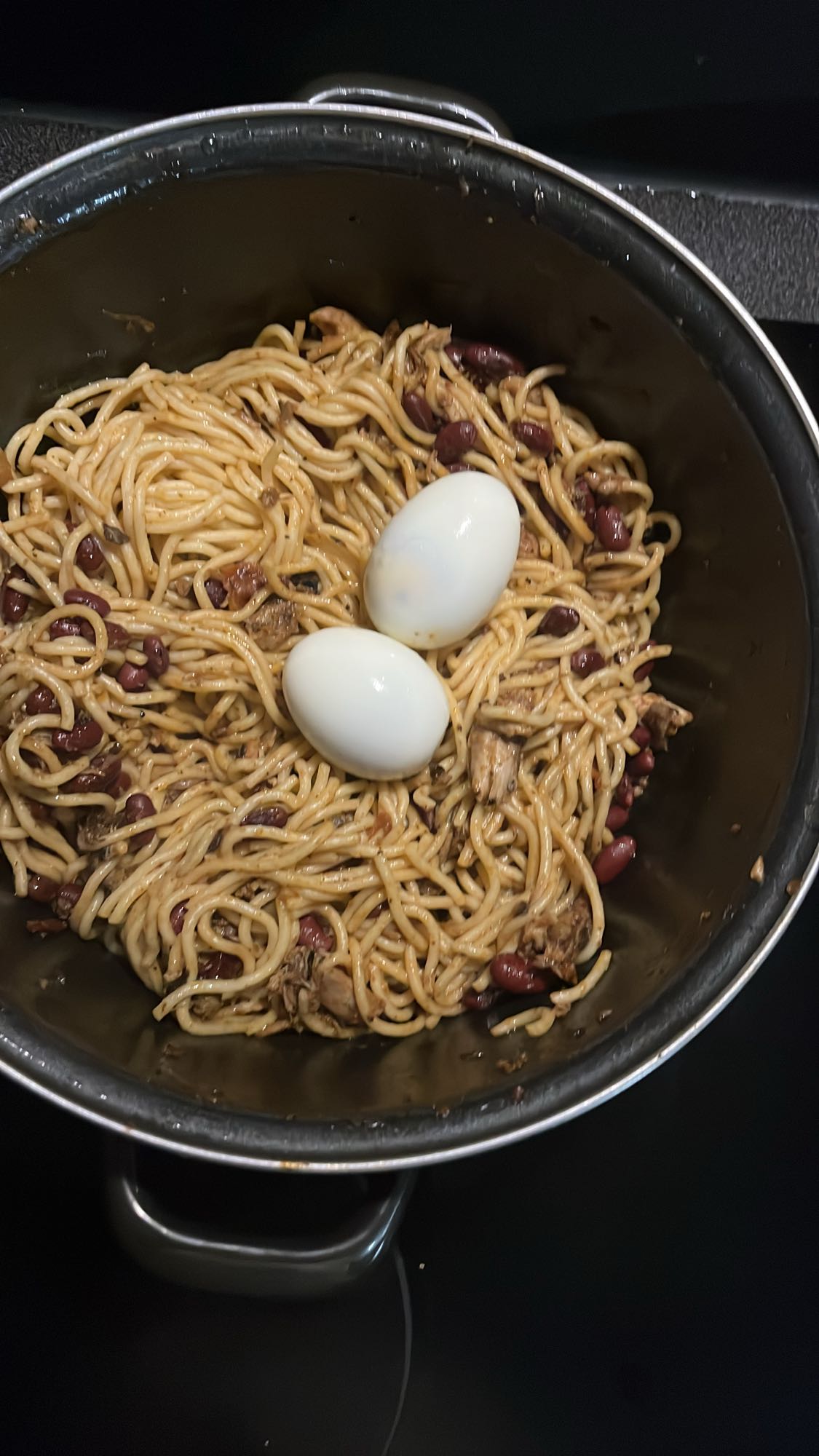 Spaghetti aux haricots rouges