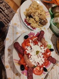 Salad with Rice and Meat