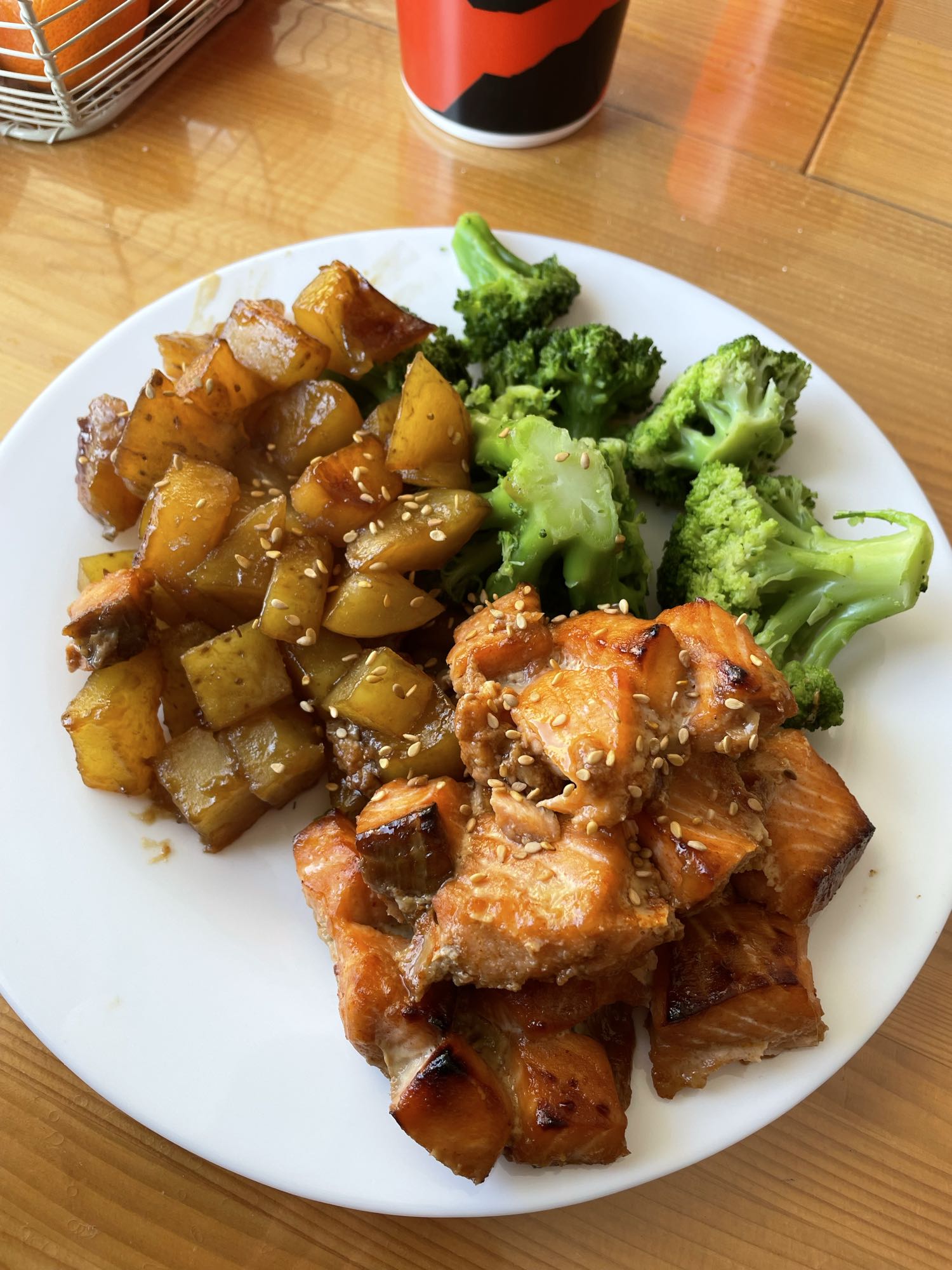 Saumon grillé et légumes