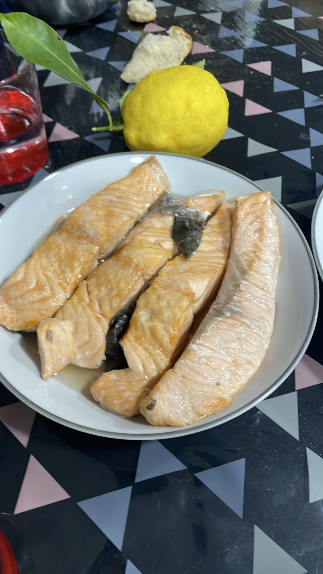 Salmón cocido