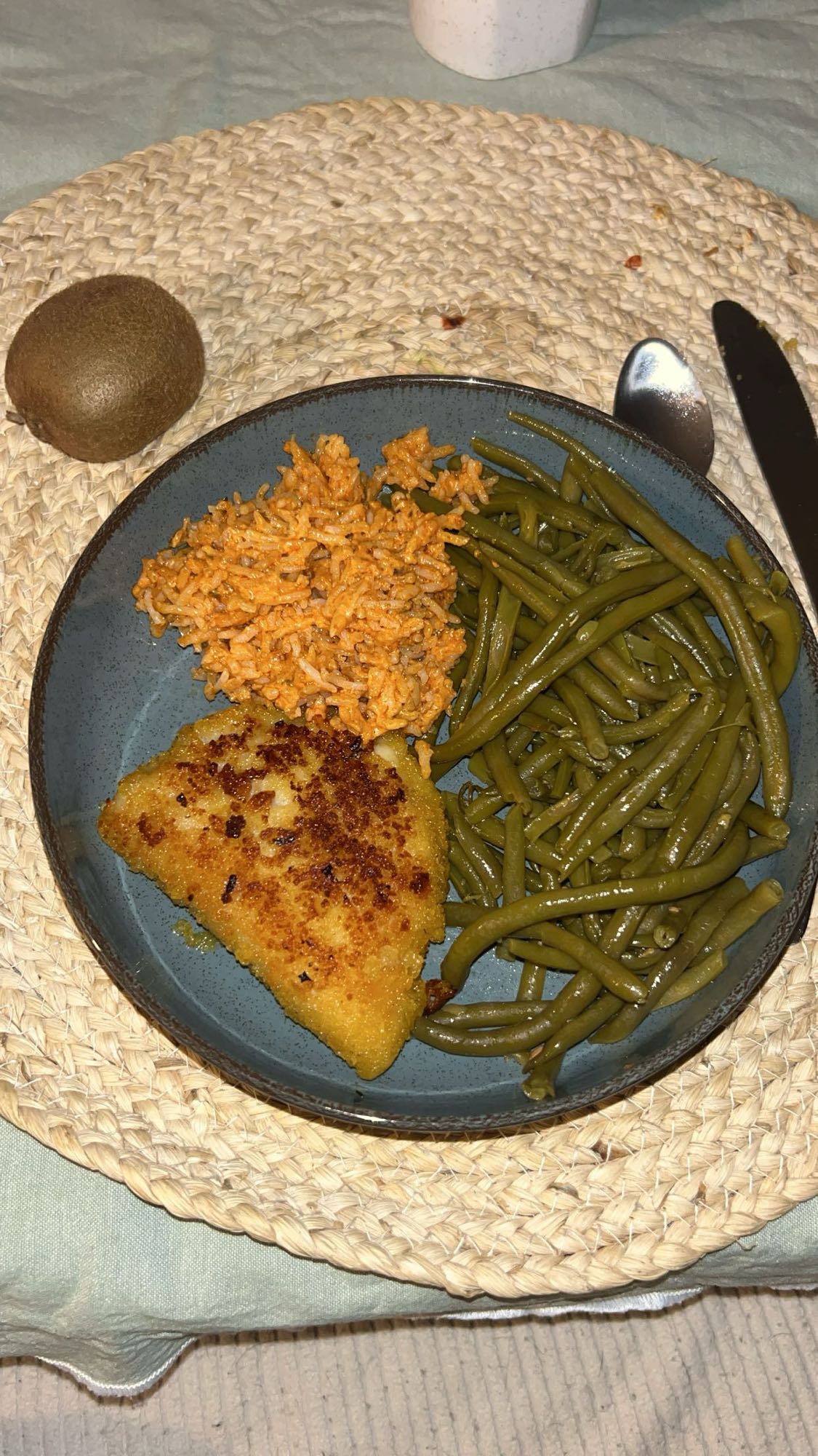 Poisson pané avec riz