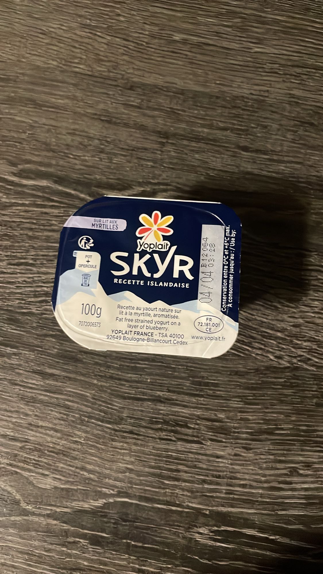 Skyr aux myrtilles