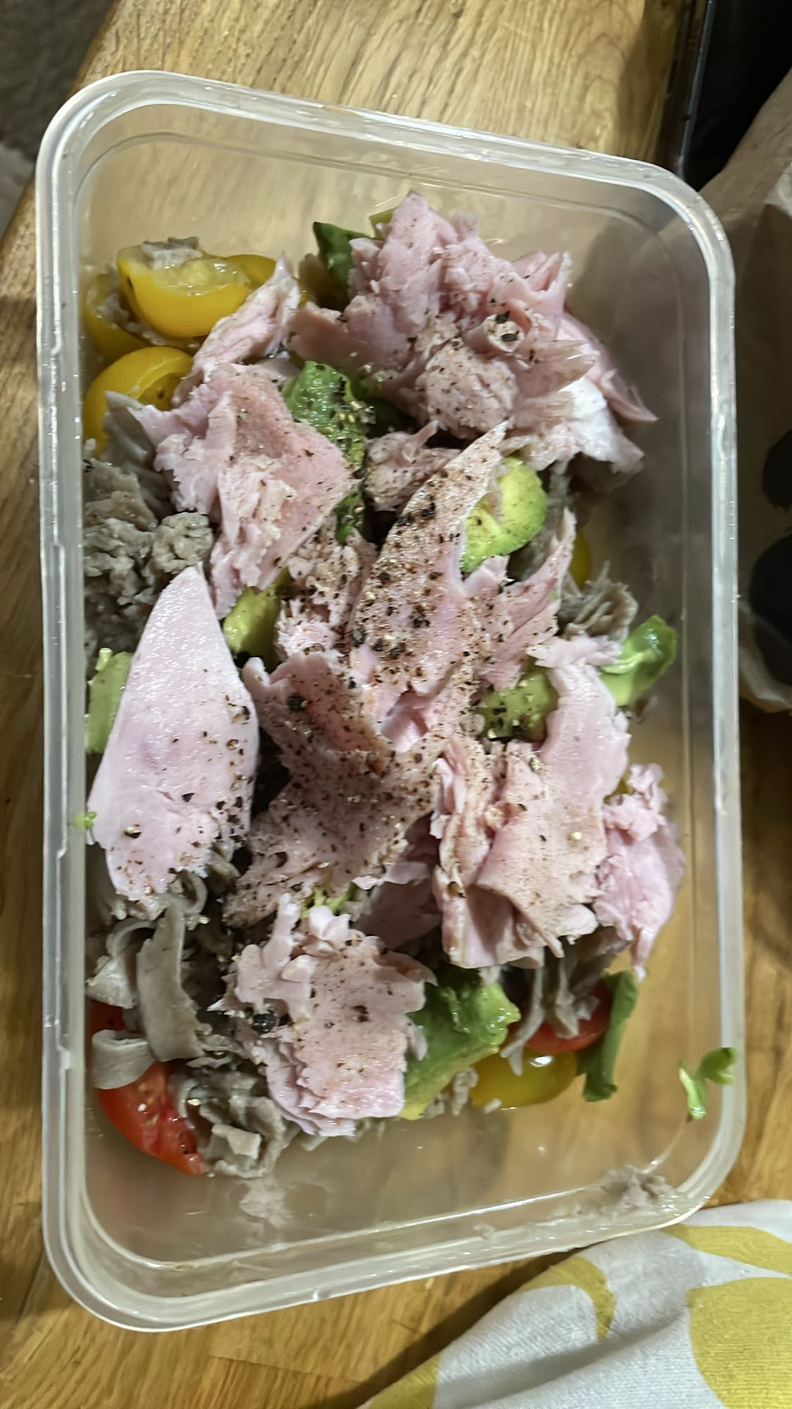 Salade au jambon