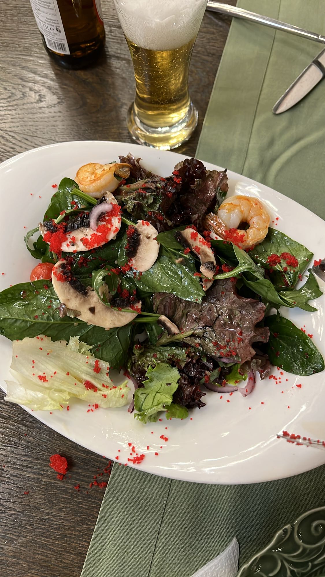 Салат с креветками