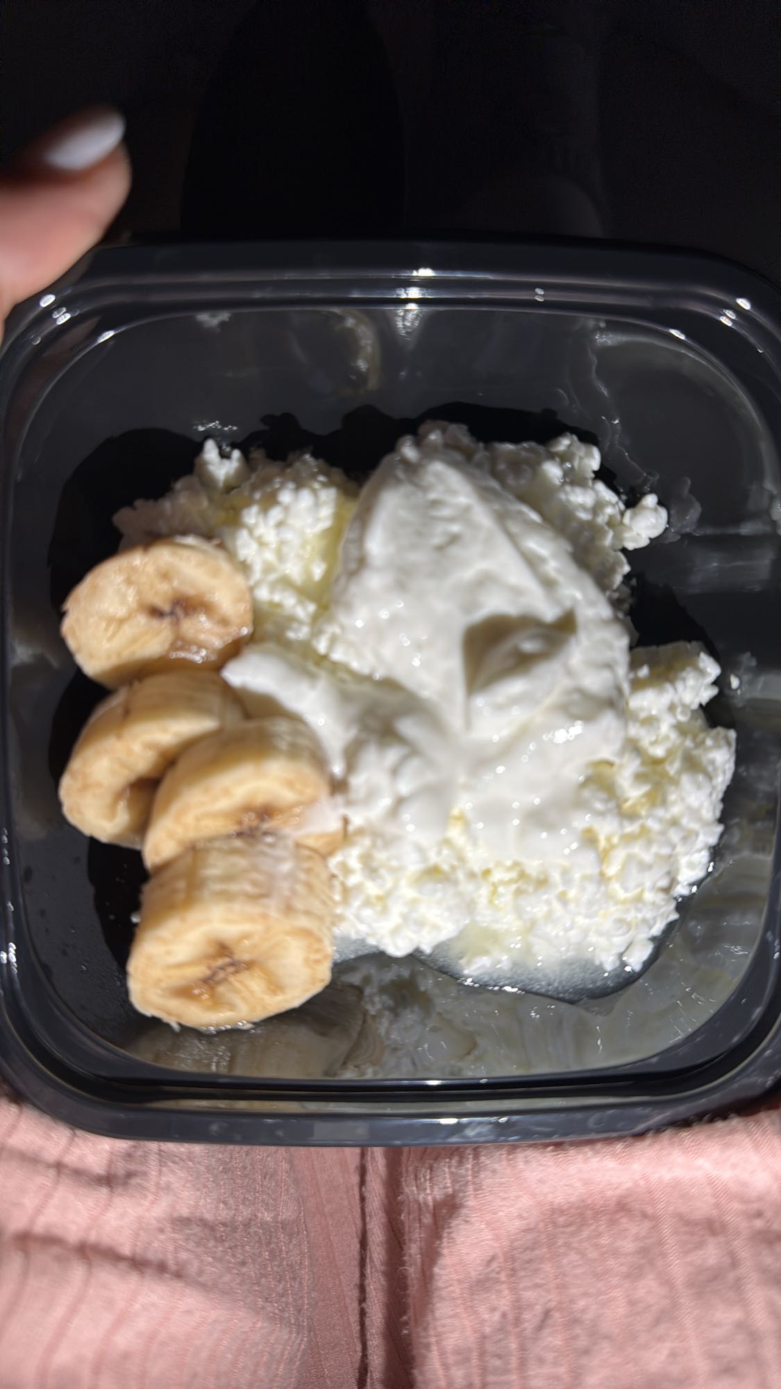 Творог с бананом