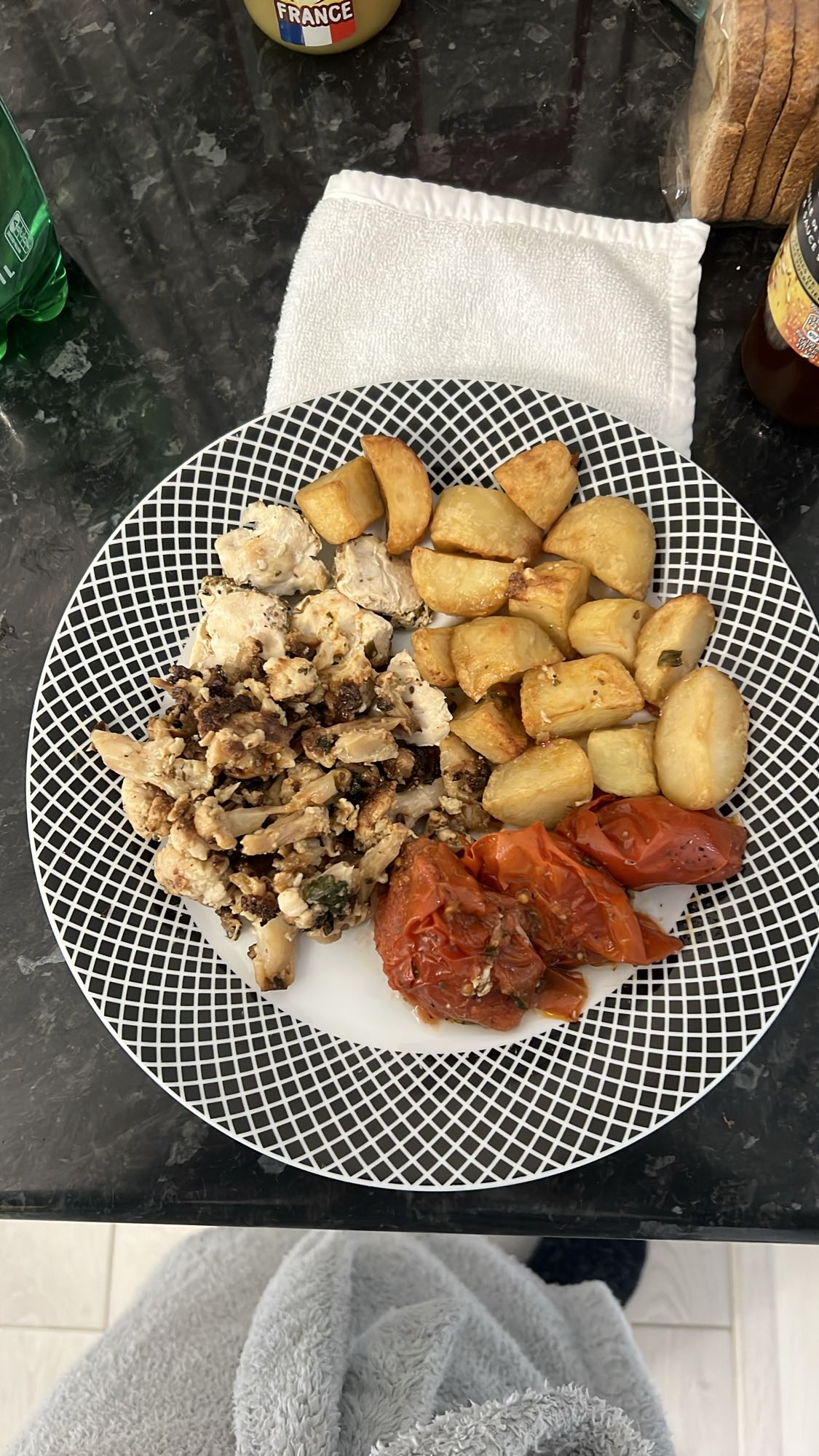 Poulet avec pommes de terre