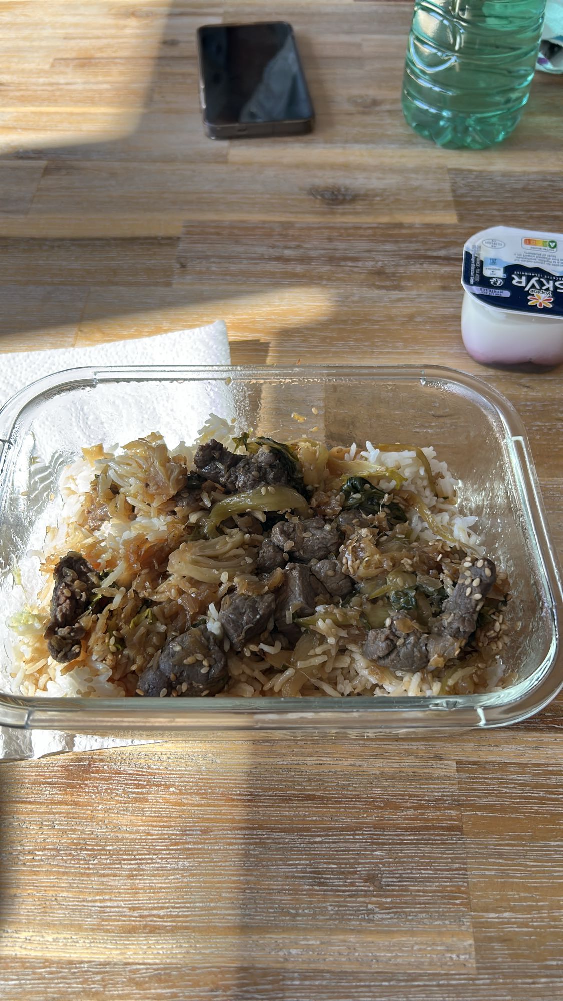 Bœuf sauté avec riz