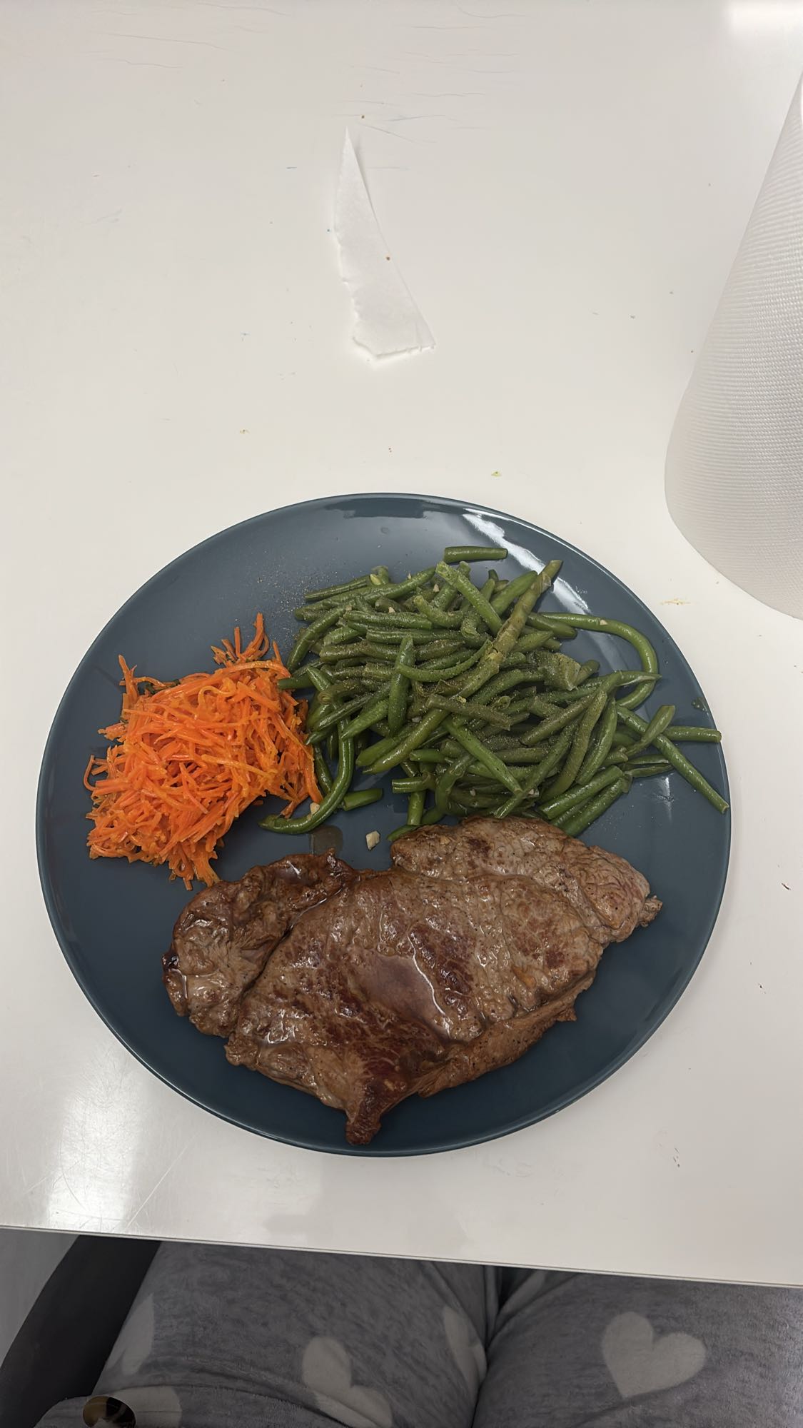 Steak avec légumes